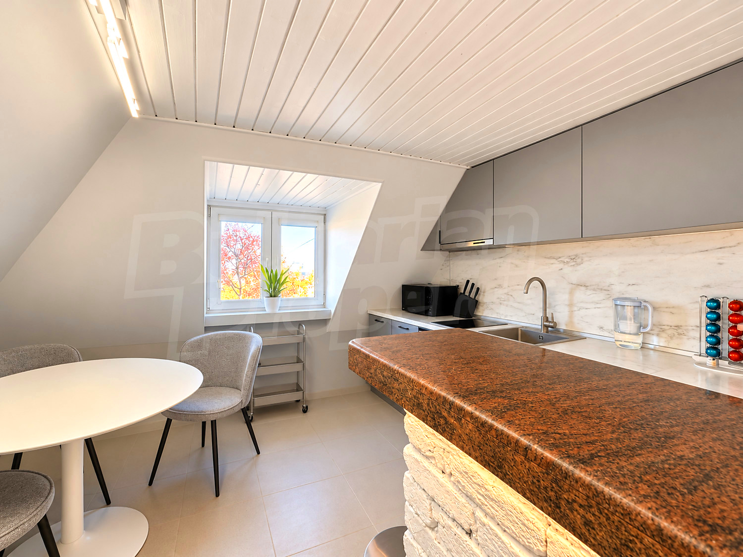 inside, kitchen, furnished