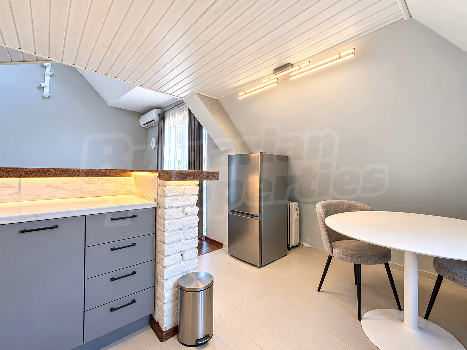 inside, kitchen, furnished