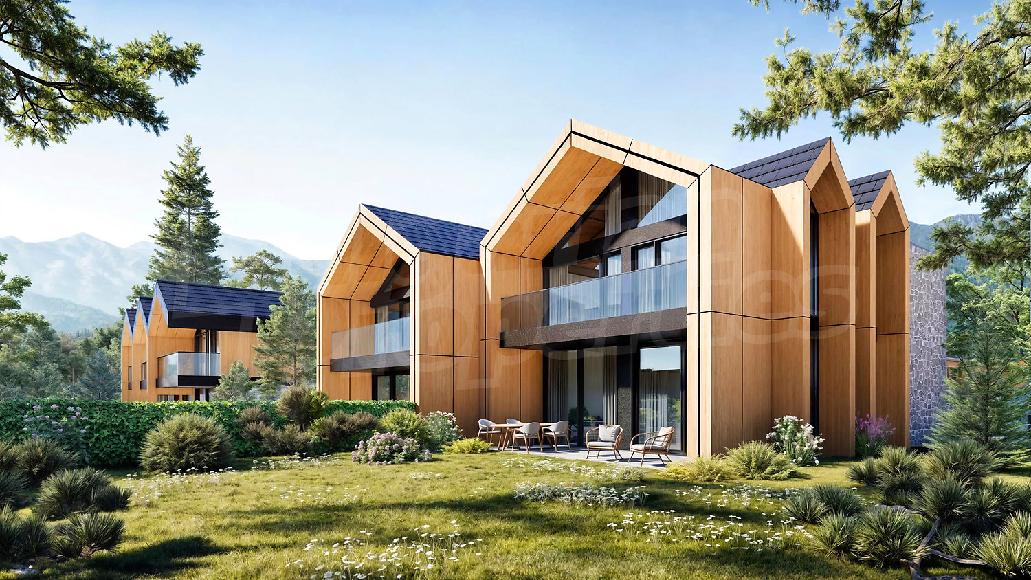 outside, facade, garden, mountain