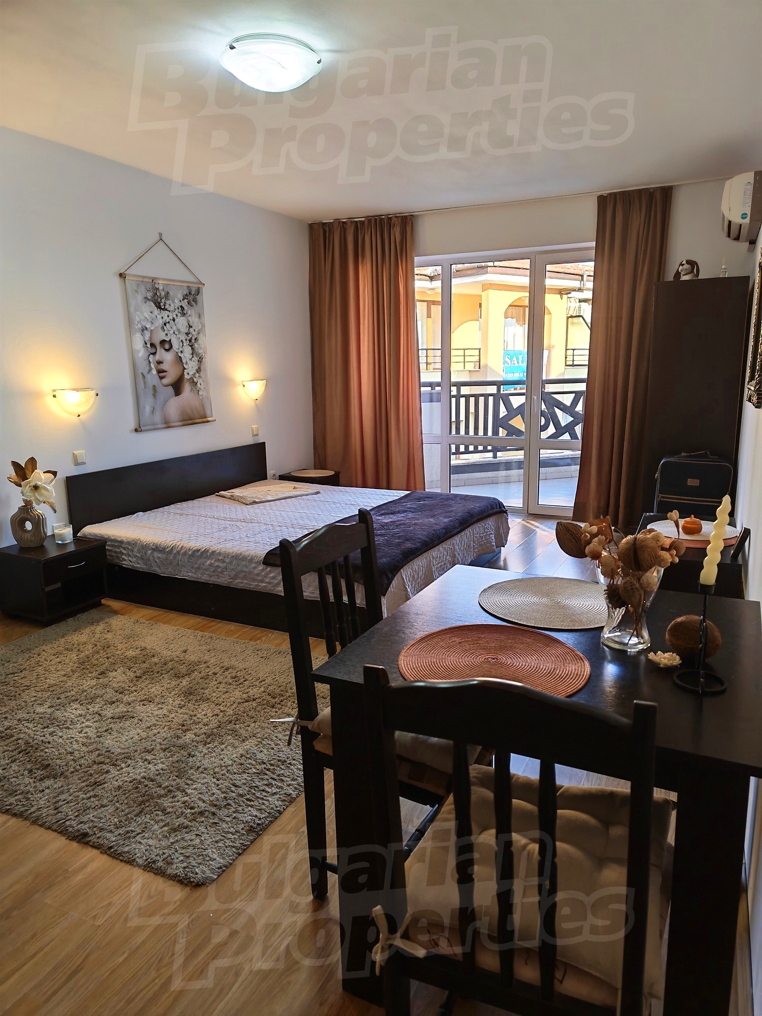 inside, bedroom, furnished, balcony