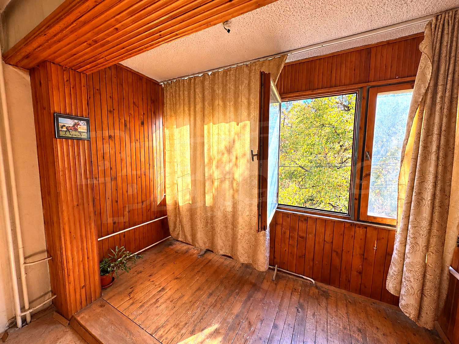 inside, balcony, view from balcony, furnished
