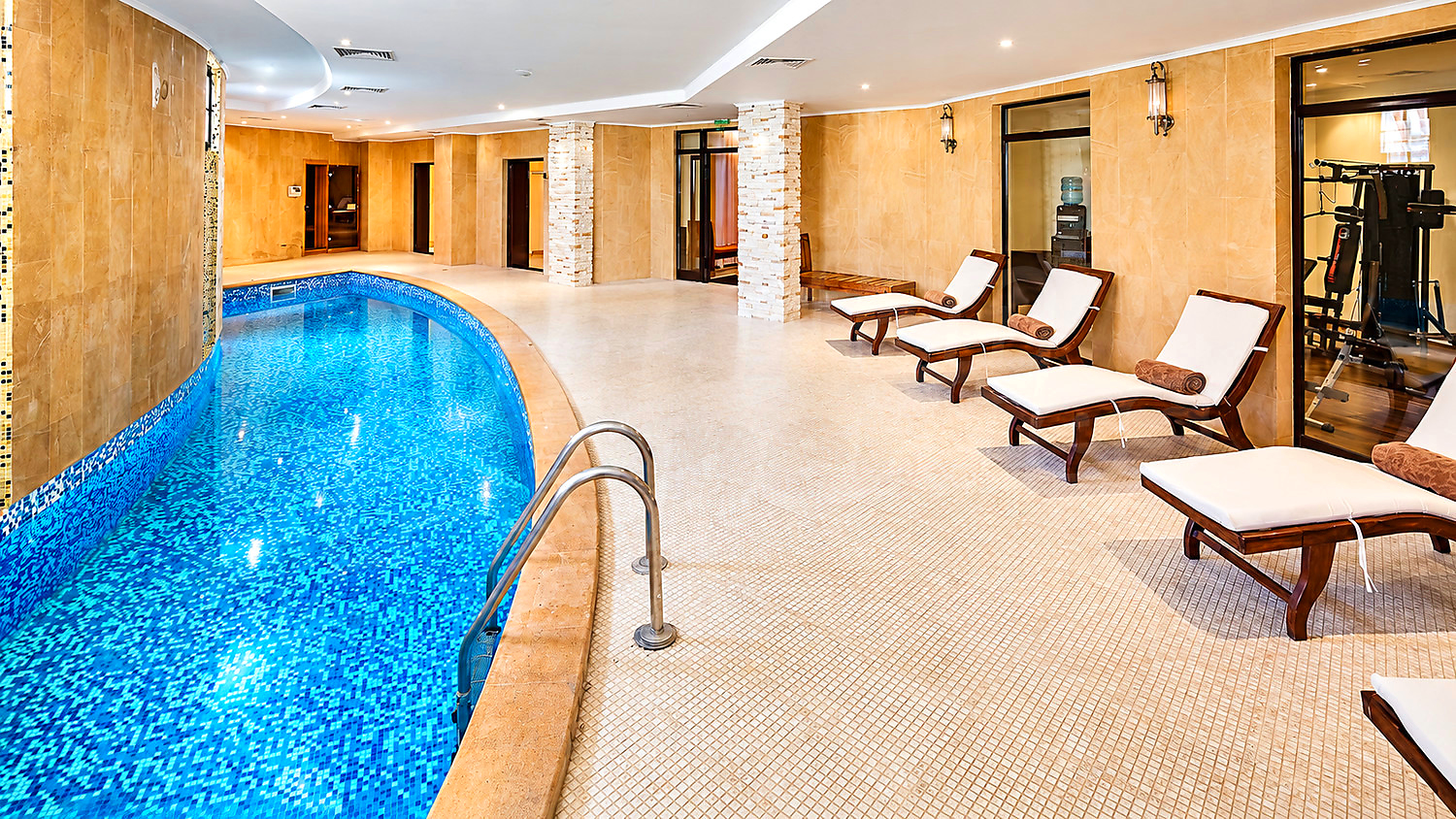 inside, pool