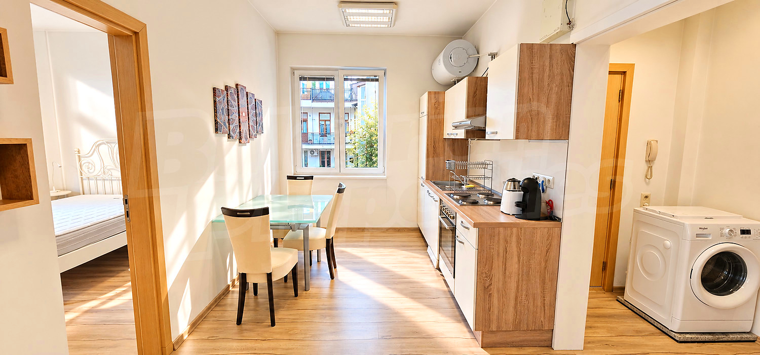 inside, kitchen, furnished