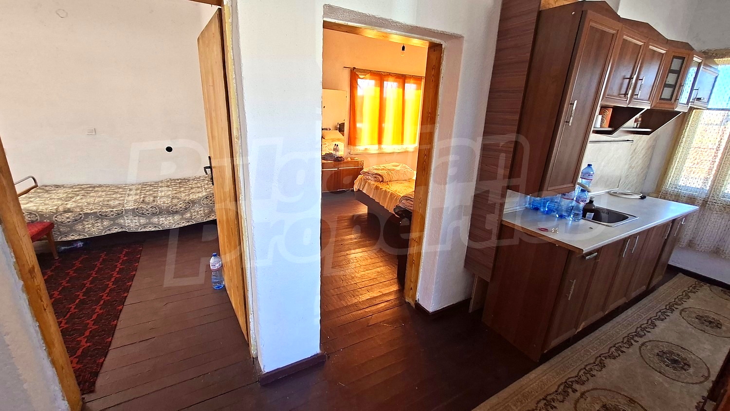 inside, kitchen, bedroom, furnished