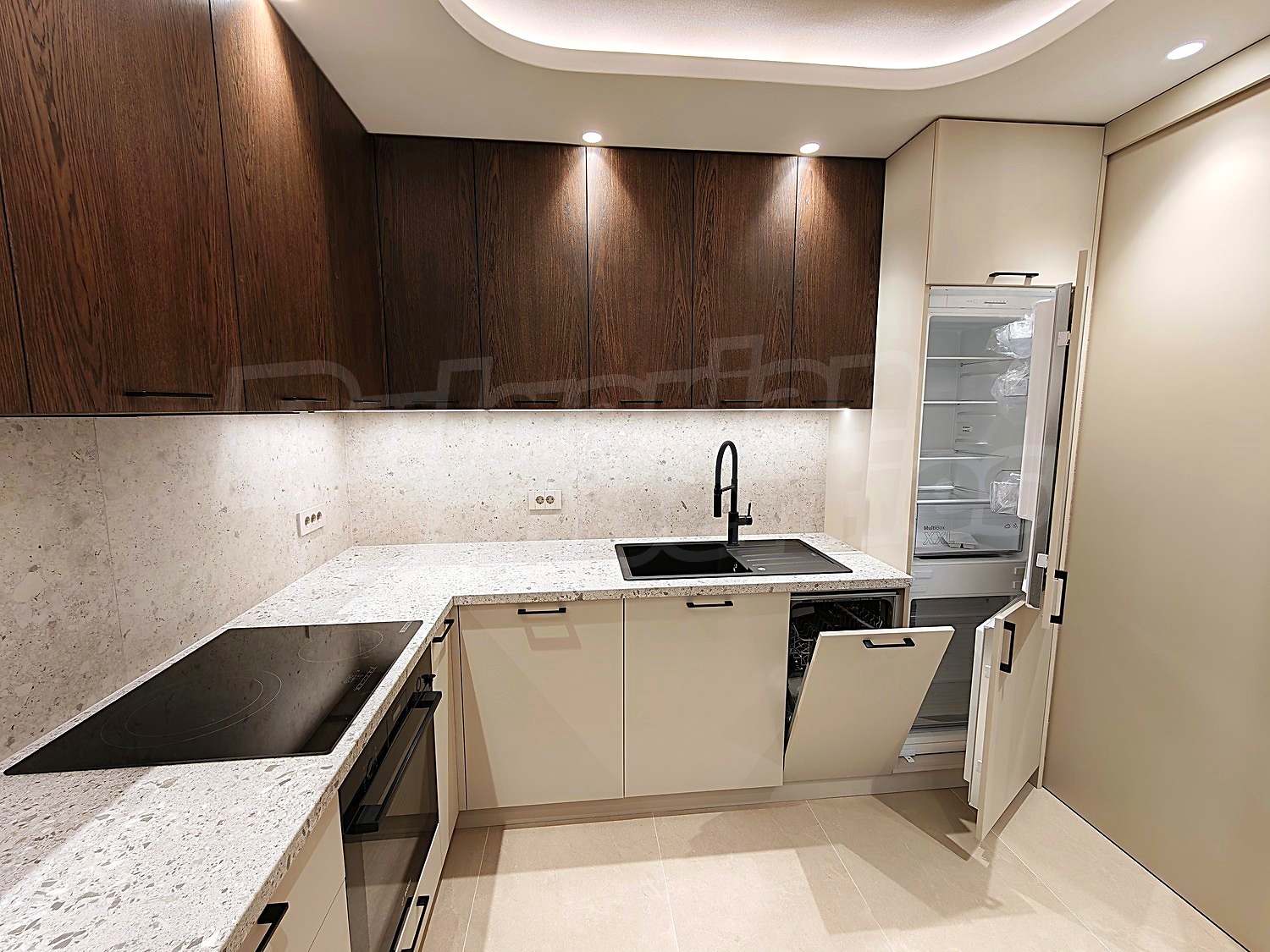 inside, kitchen, furnished