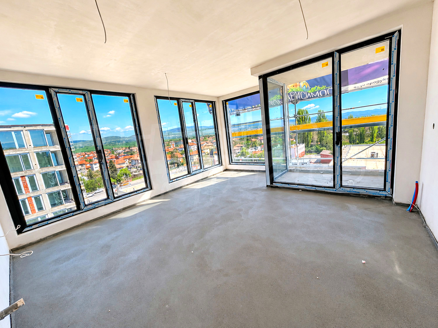 inside, view from balcony