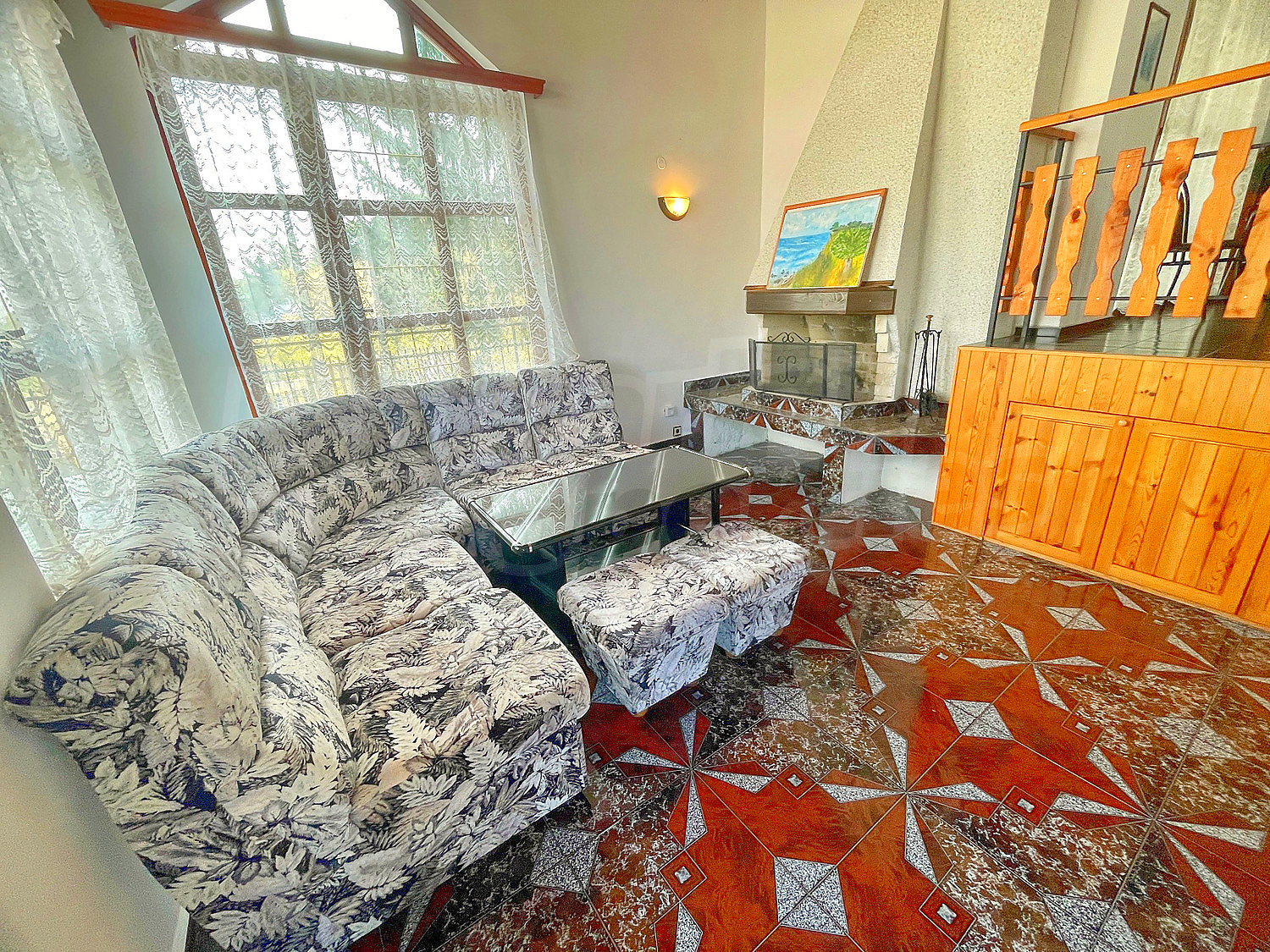 inside, living room, fireplace, furnished