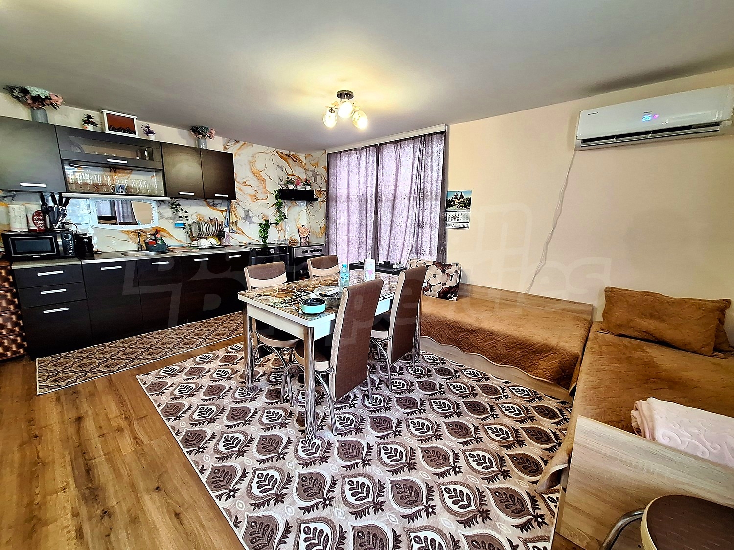 inside, kitchen, furnished