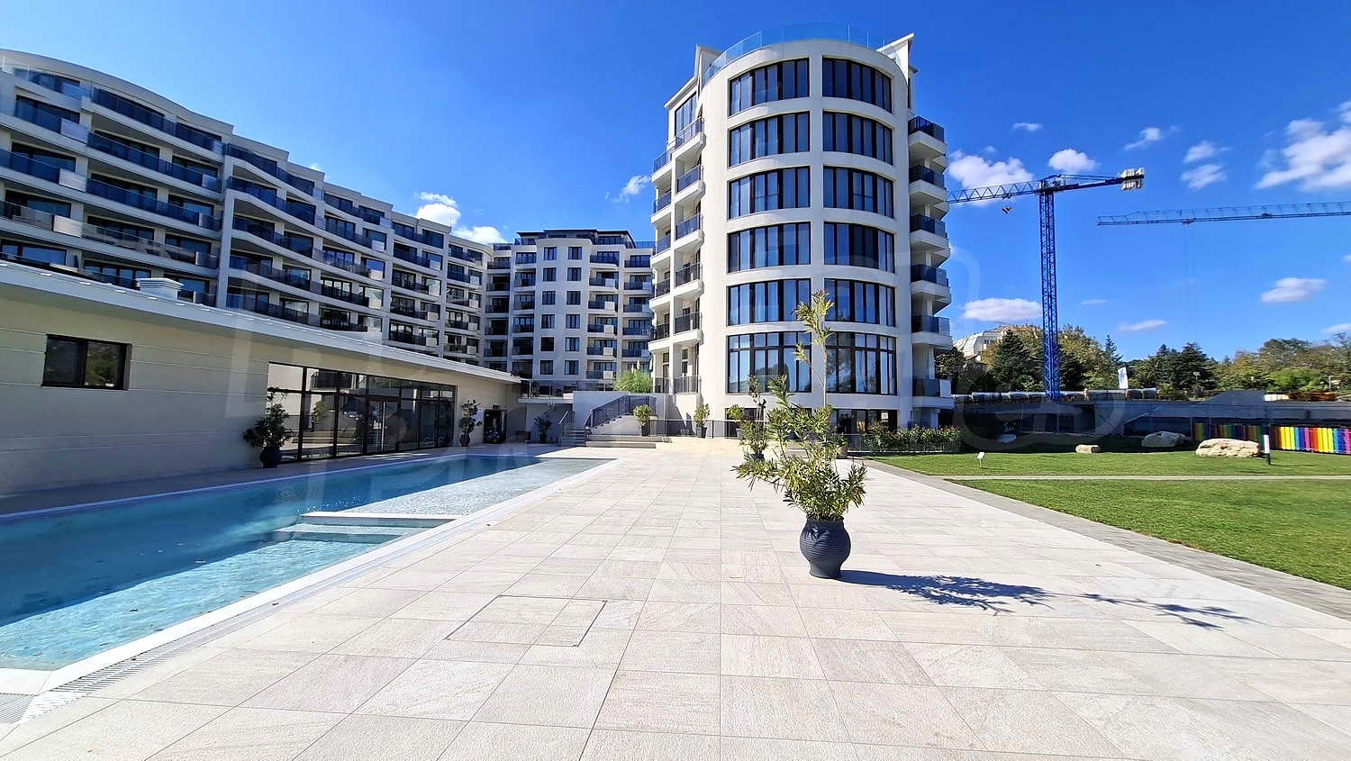 outside, facade, pool, garden