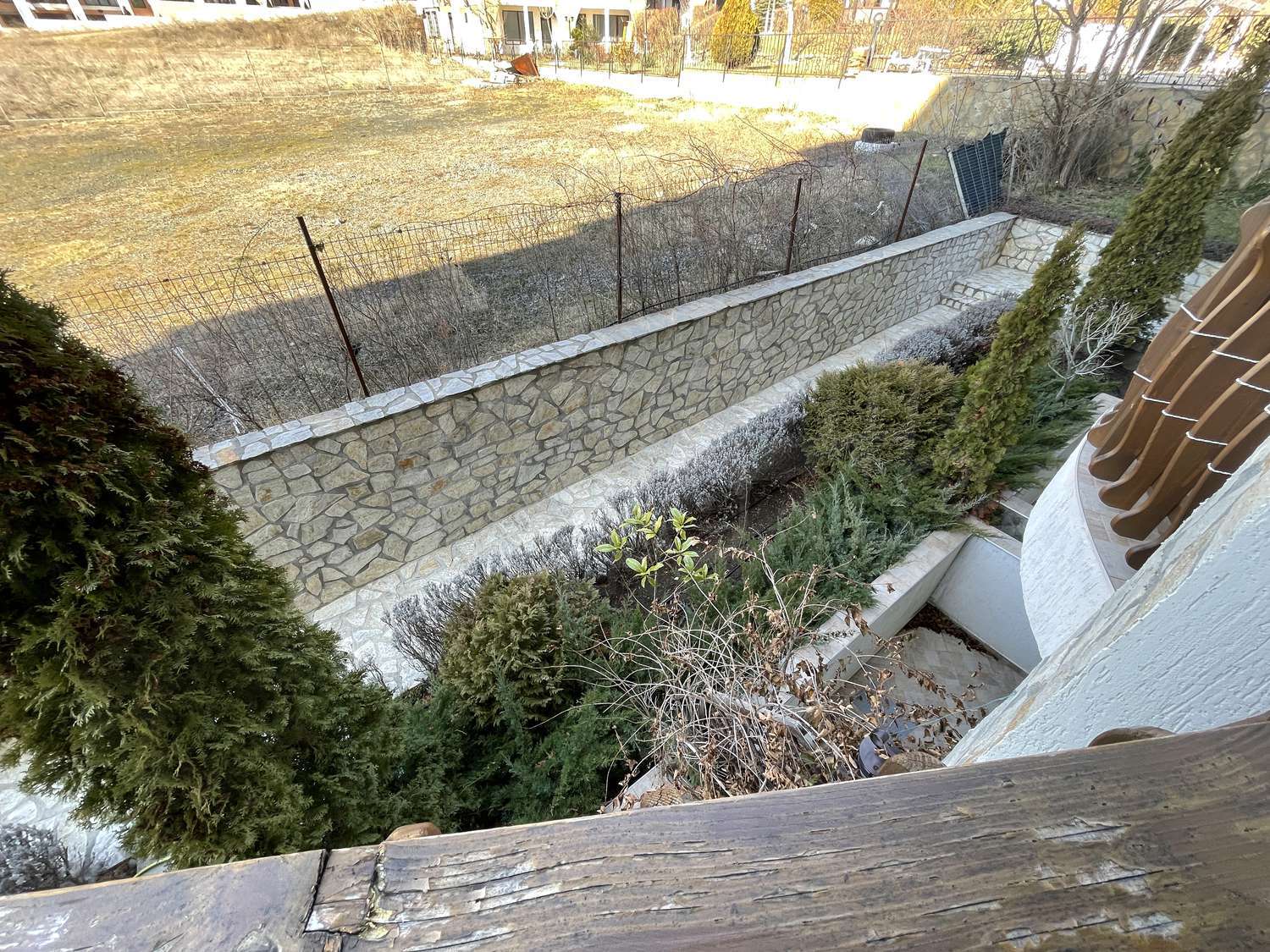 outside, garden, view from balcony