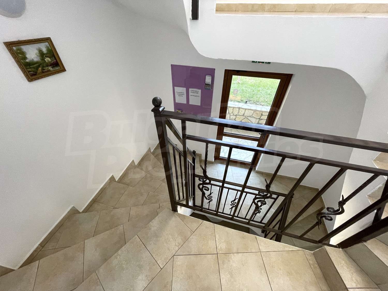 stairs, inside building entrance