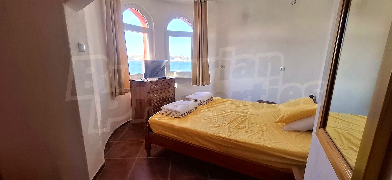 inside, bedroom, view from balcony, furnished