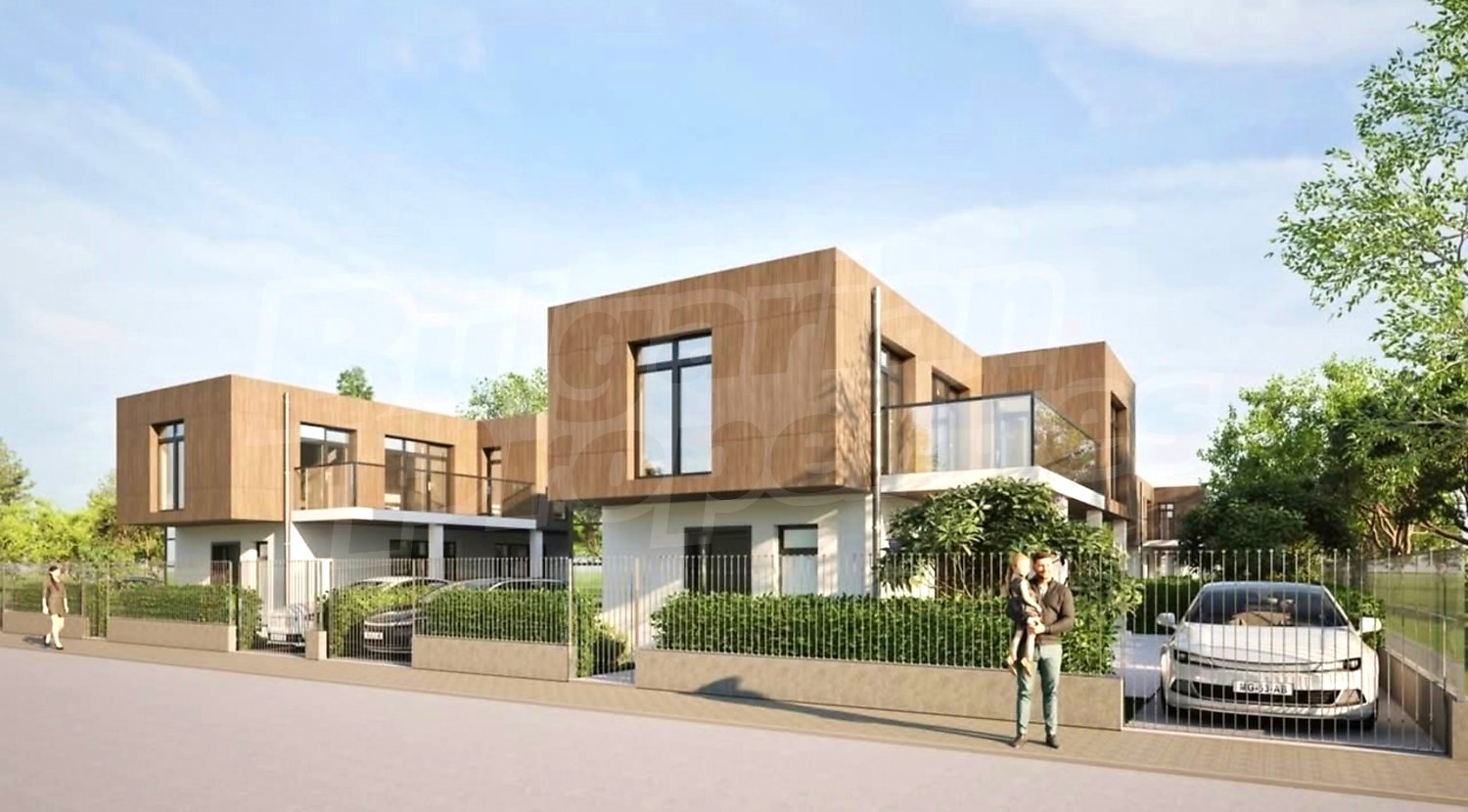 outside, facade, parking, garden, green area
