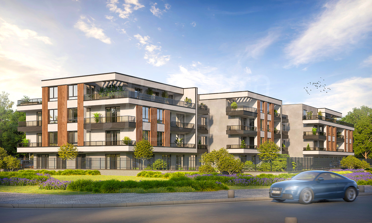 facade, garden, parking, outside