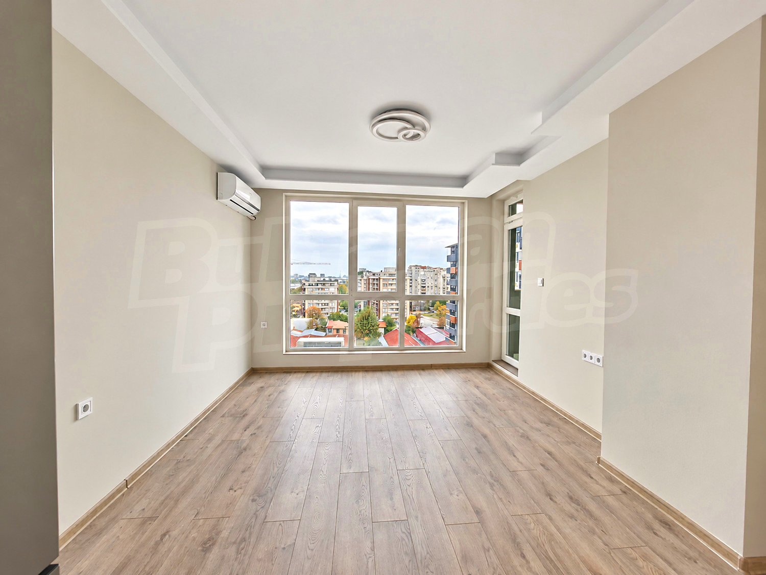 inside, view from balcony, unfurnished