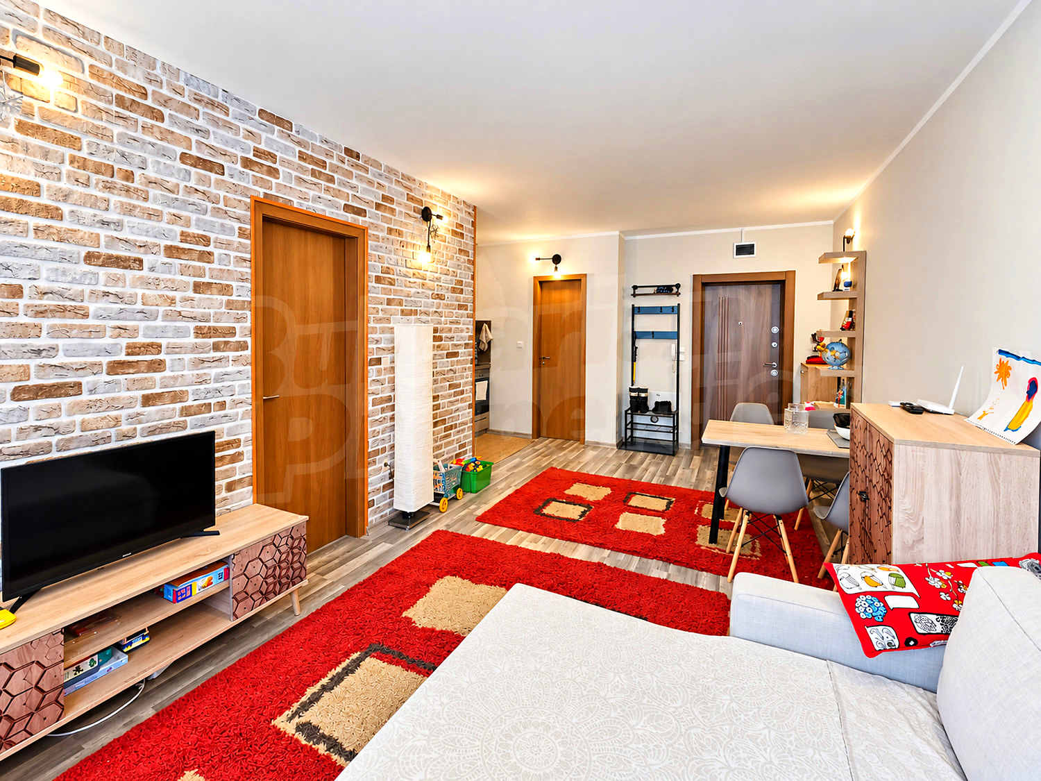 inside, living room, furnished