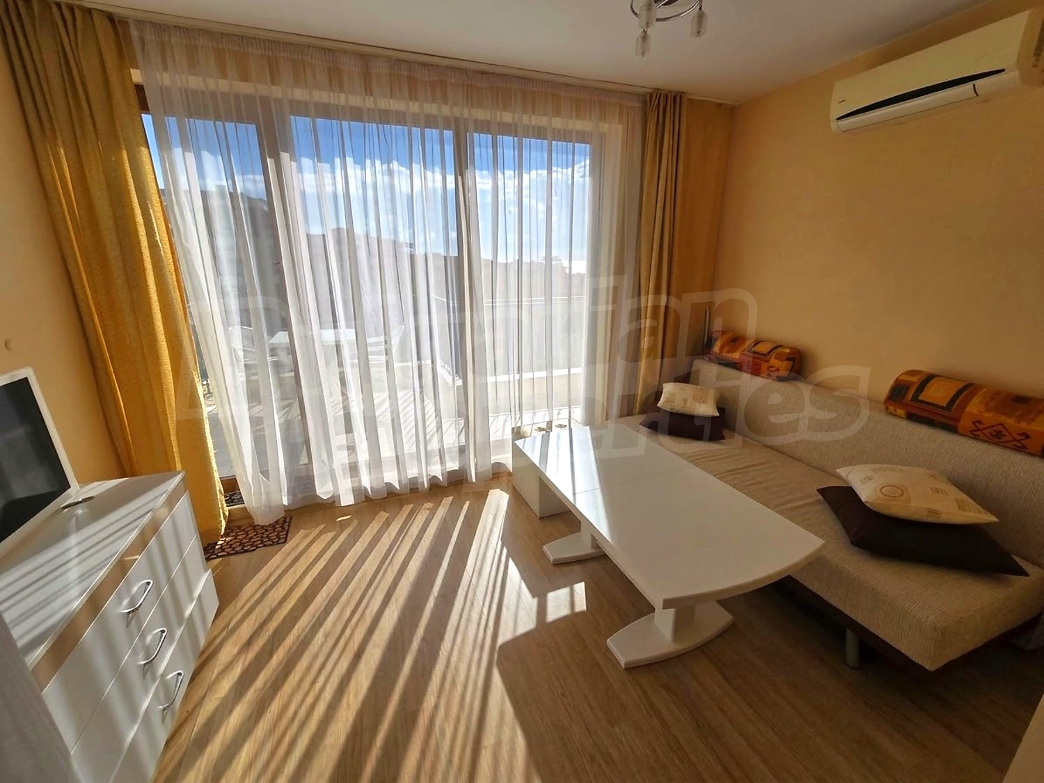 inside, living room, balcony, furnished