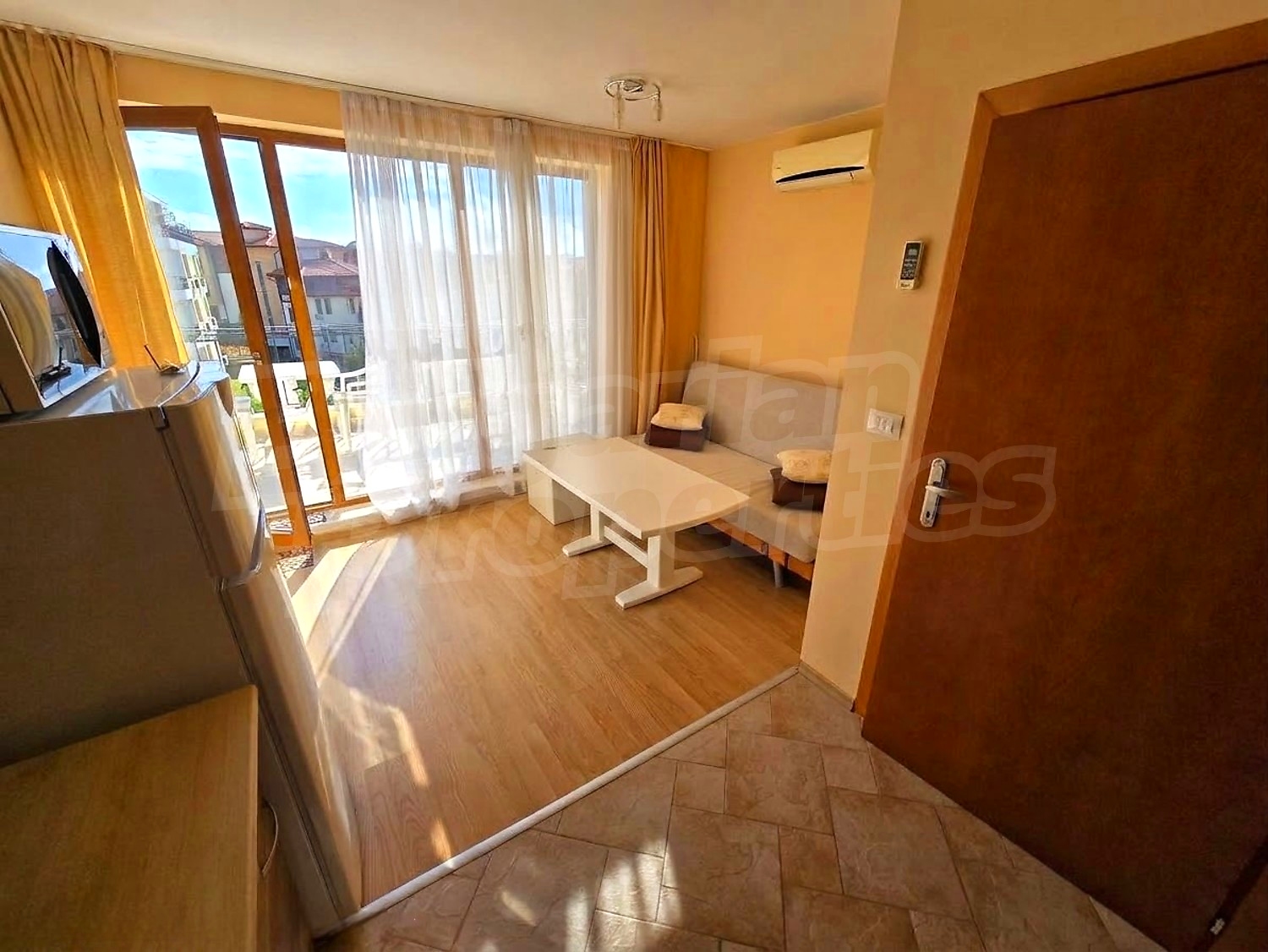 inside, living room, balcony, furnished