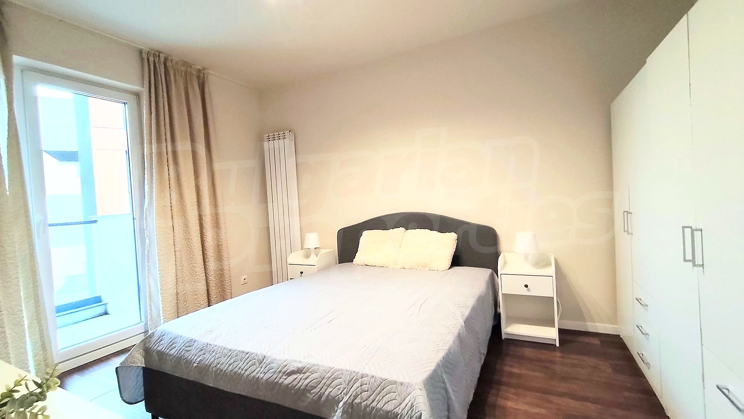 inside, bedroom, balcony, furnished