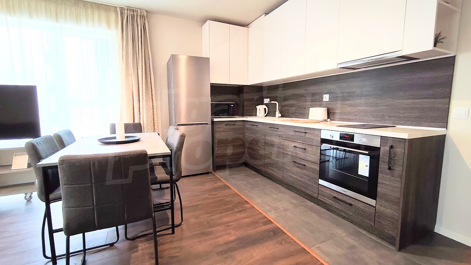 inside, kitchen, furnished