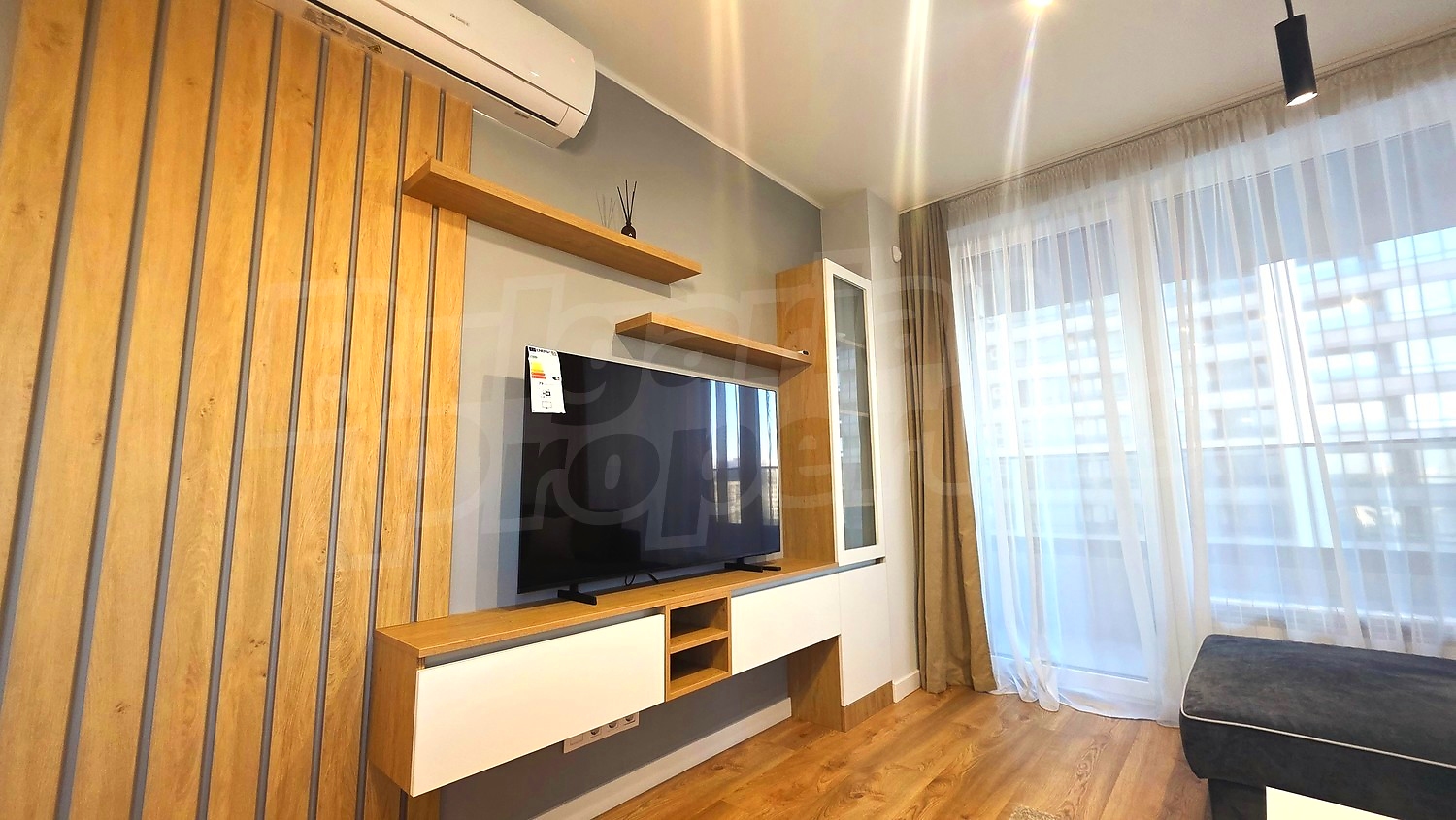 inside, living room, balcony, furnished