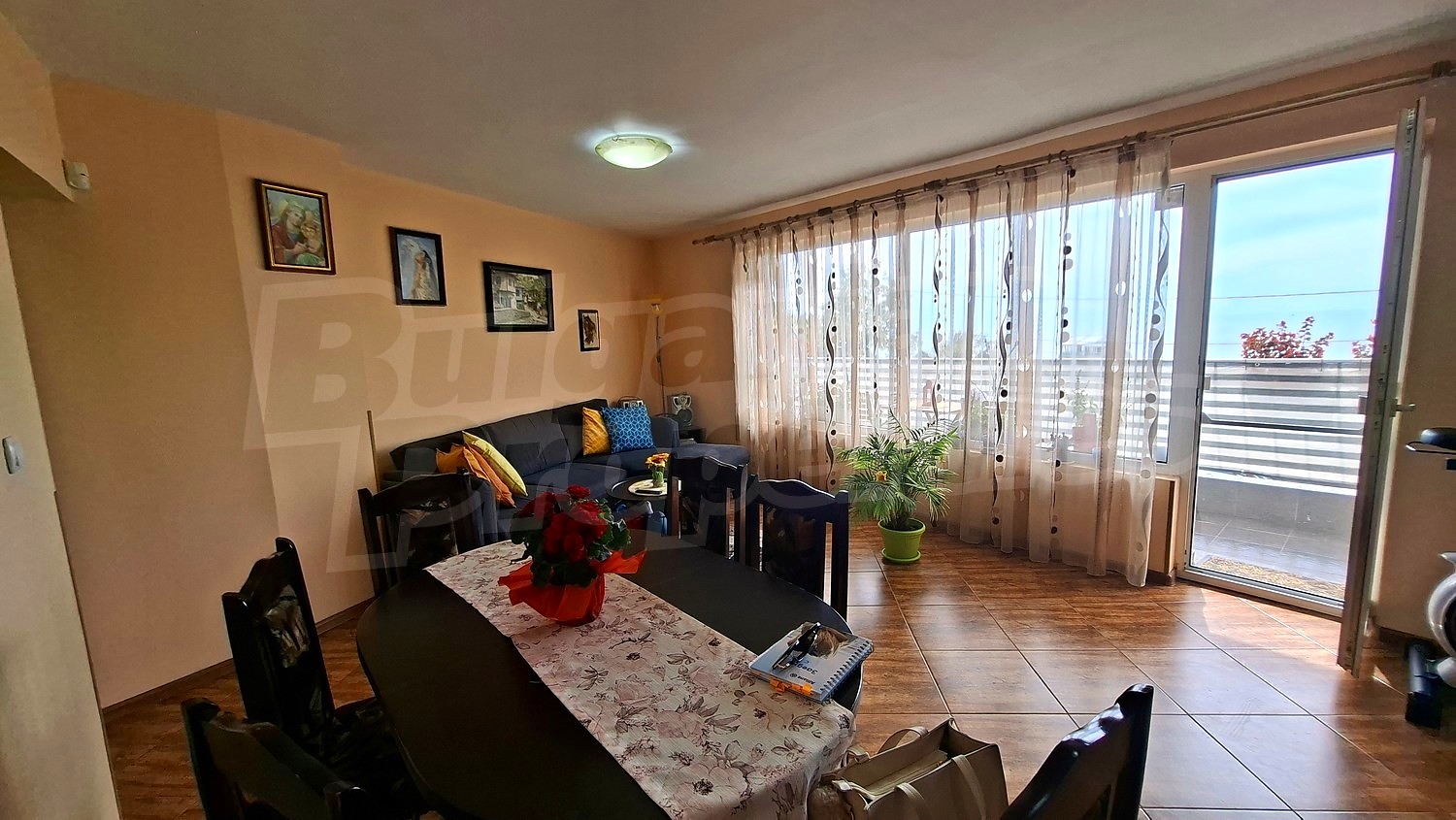 inside, living room, balcony, furnished