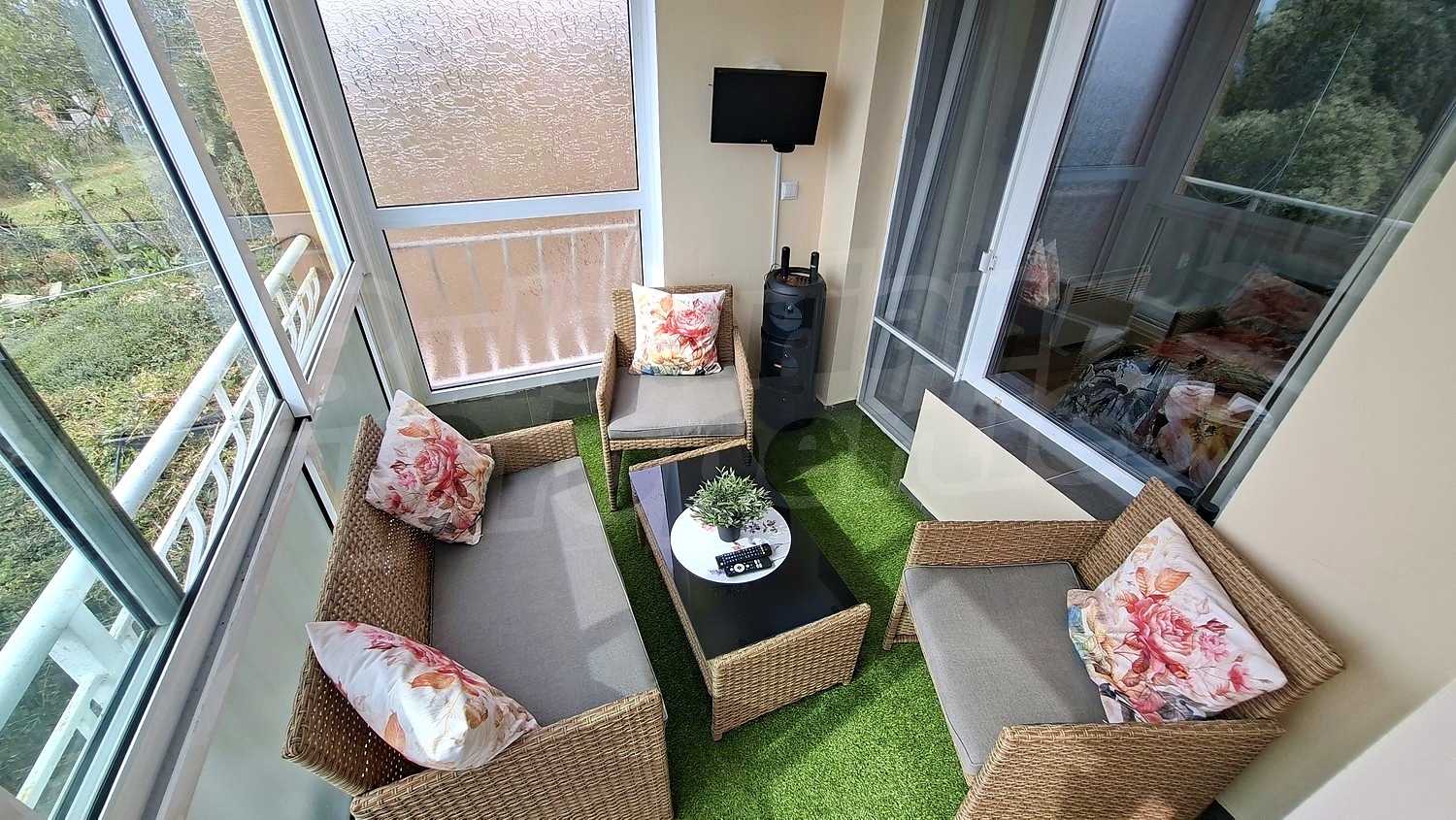 balcony, furnished, view from balcony
