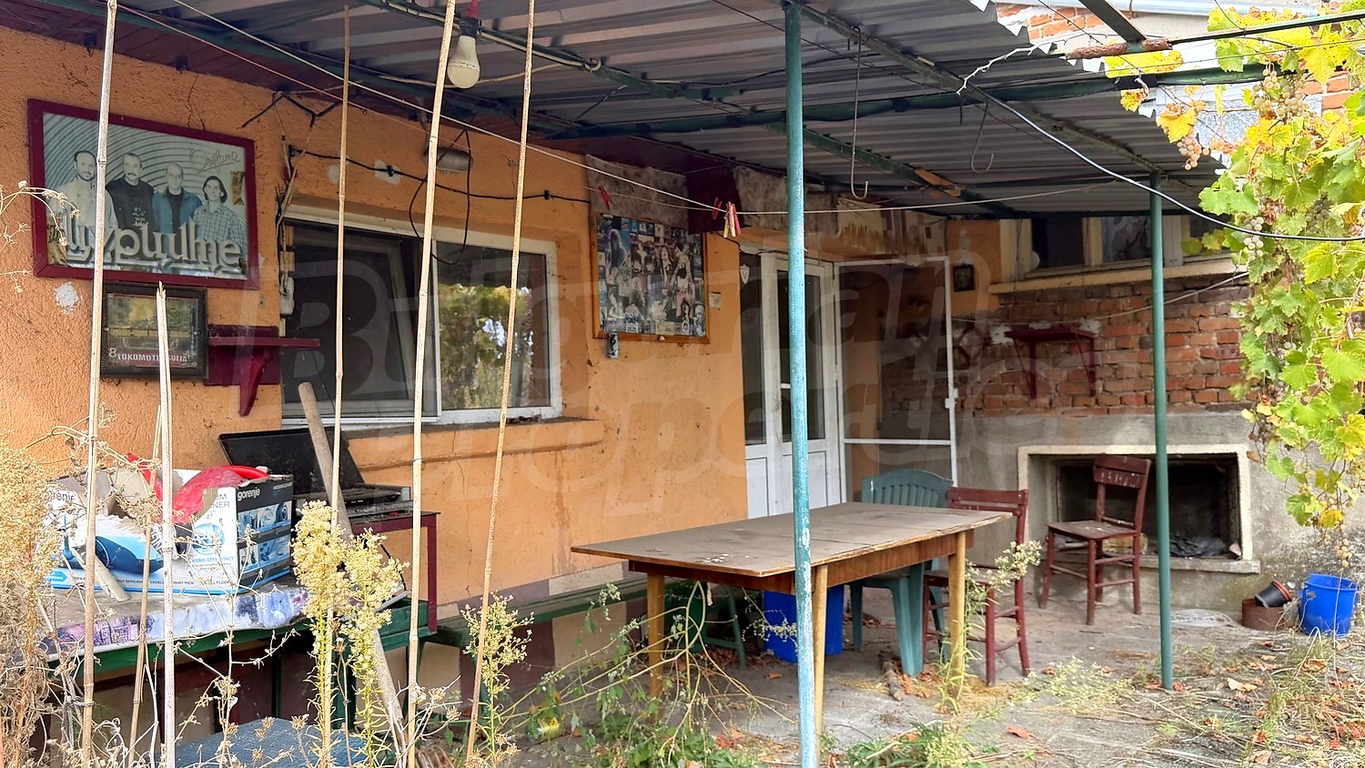 outside, garden, fireplace