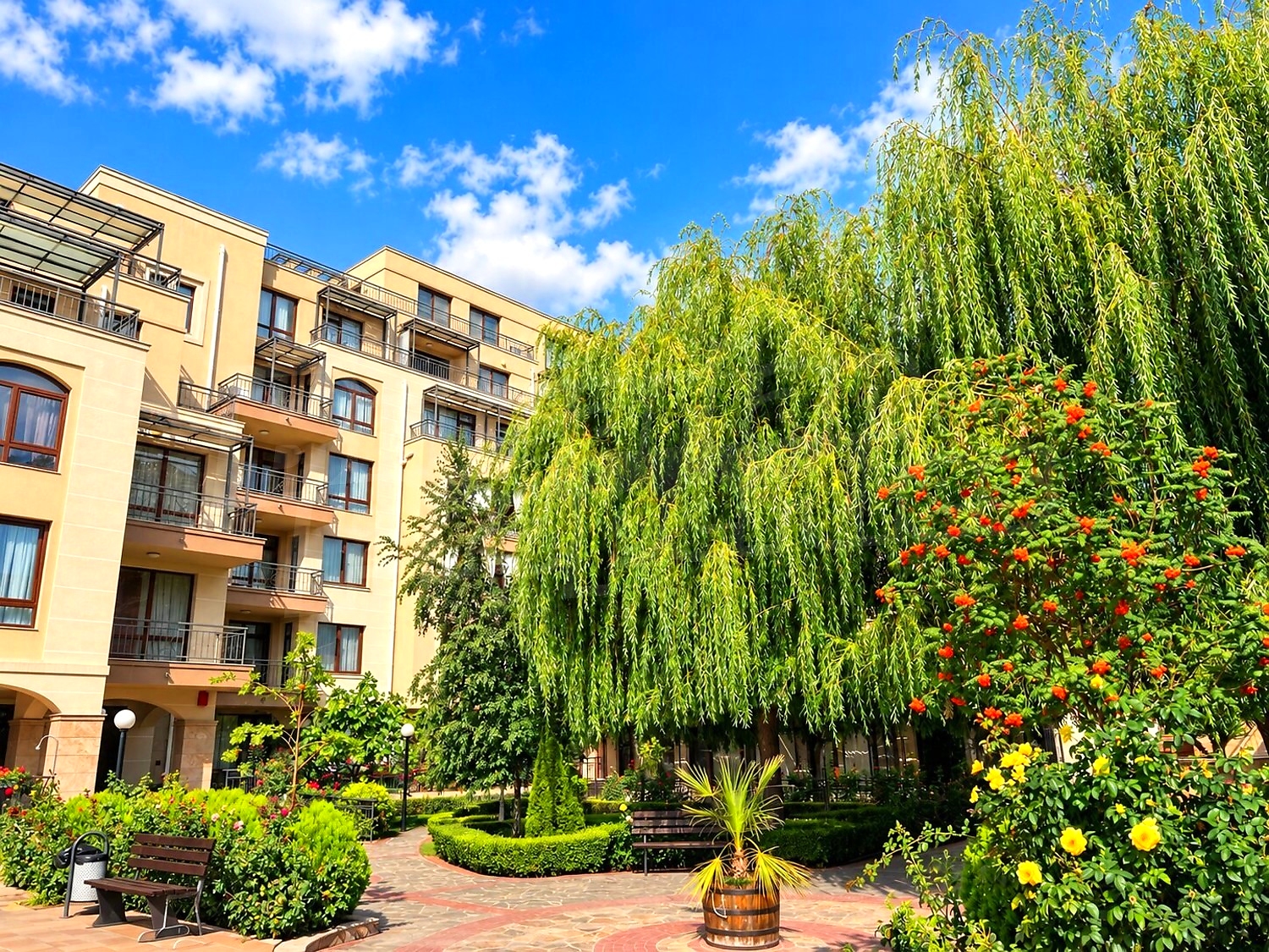 facade, garden, green area, outside
