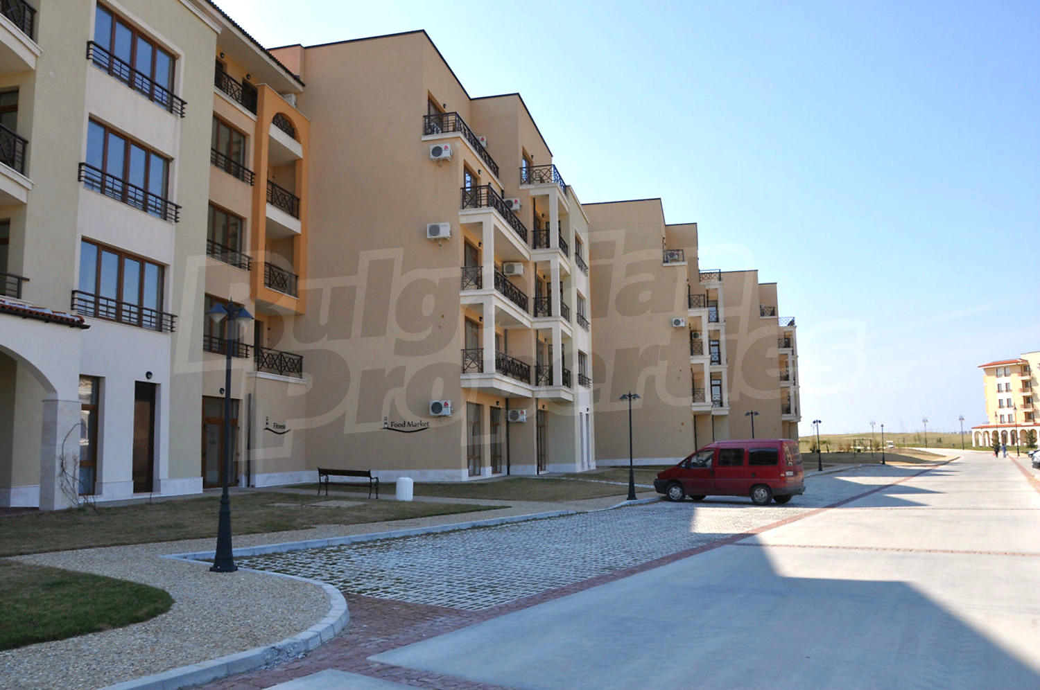 facade, outside, parking, garden