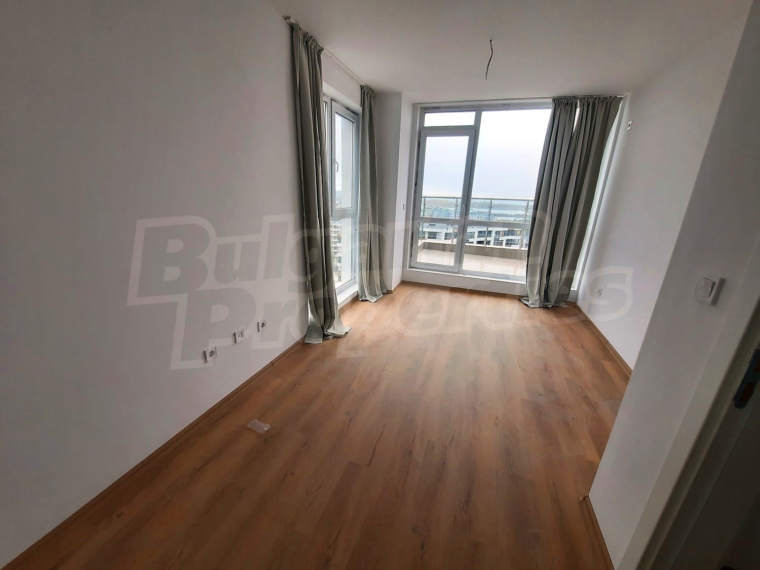 inside, view from balcony, unfurnished