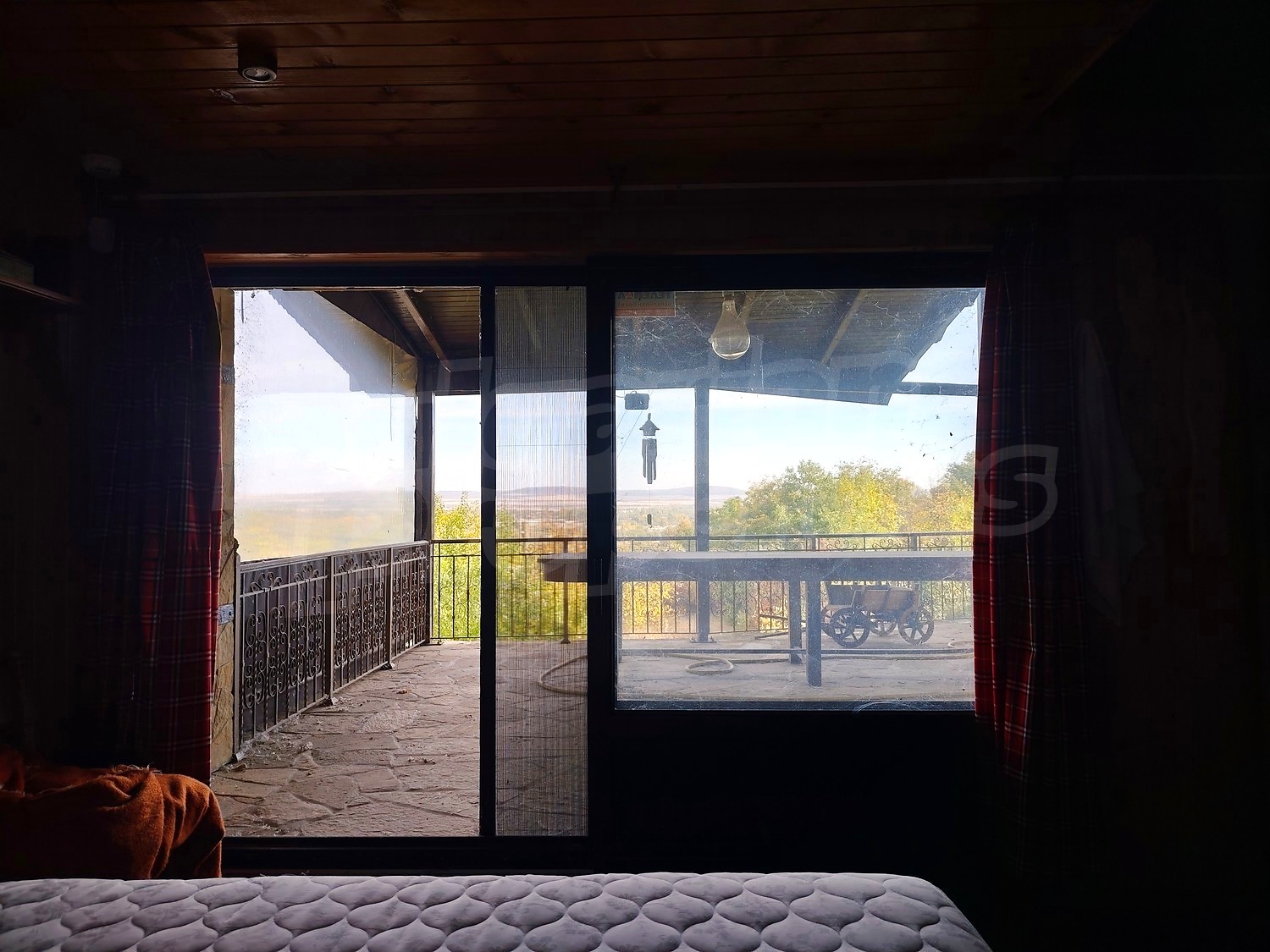 bedroom, balcony, view from balcony