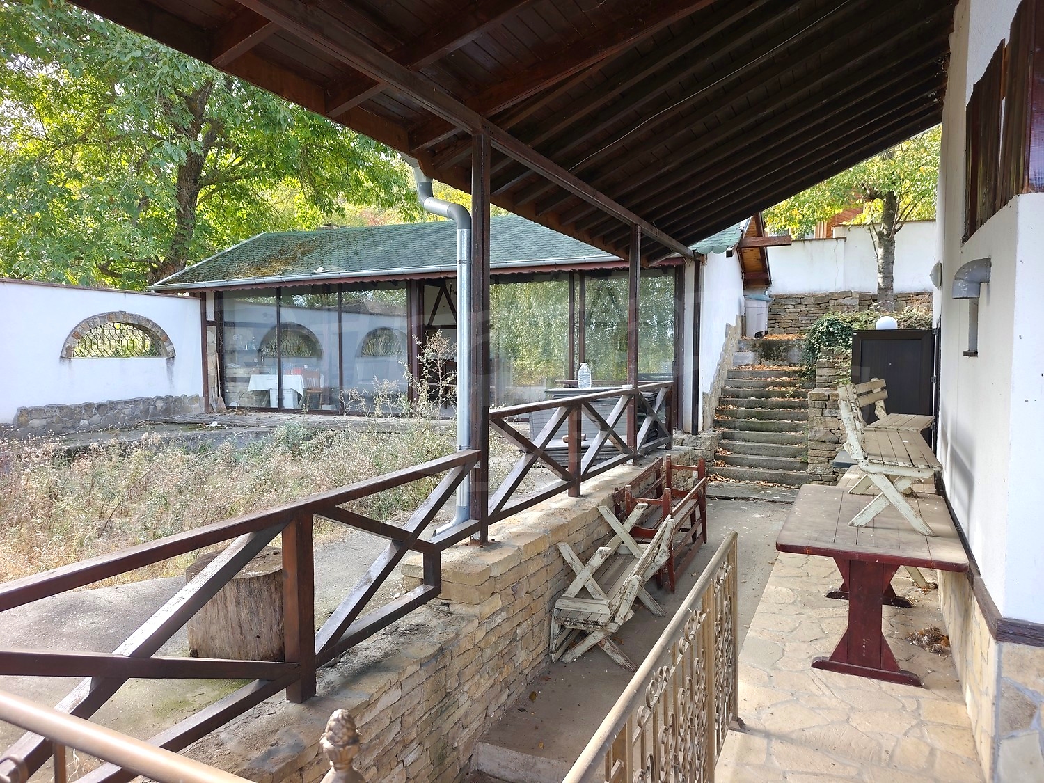 outside, garden, view from balcony