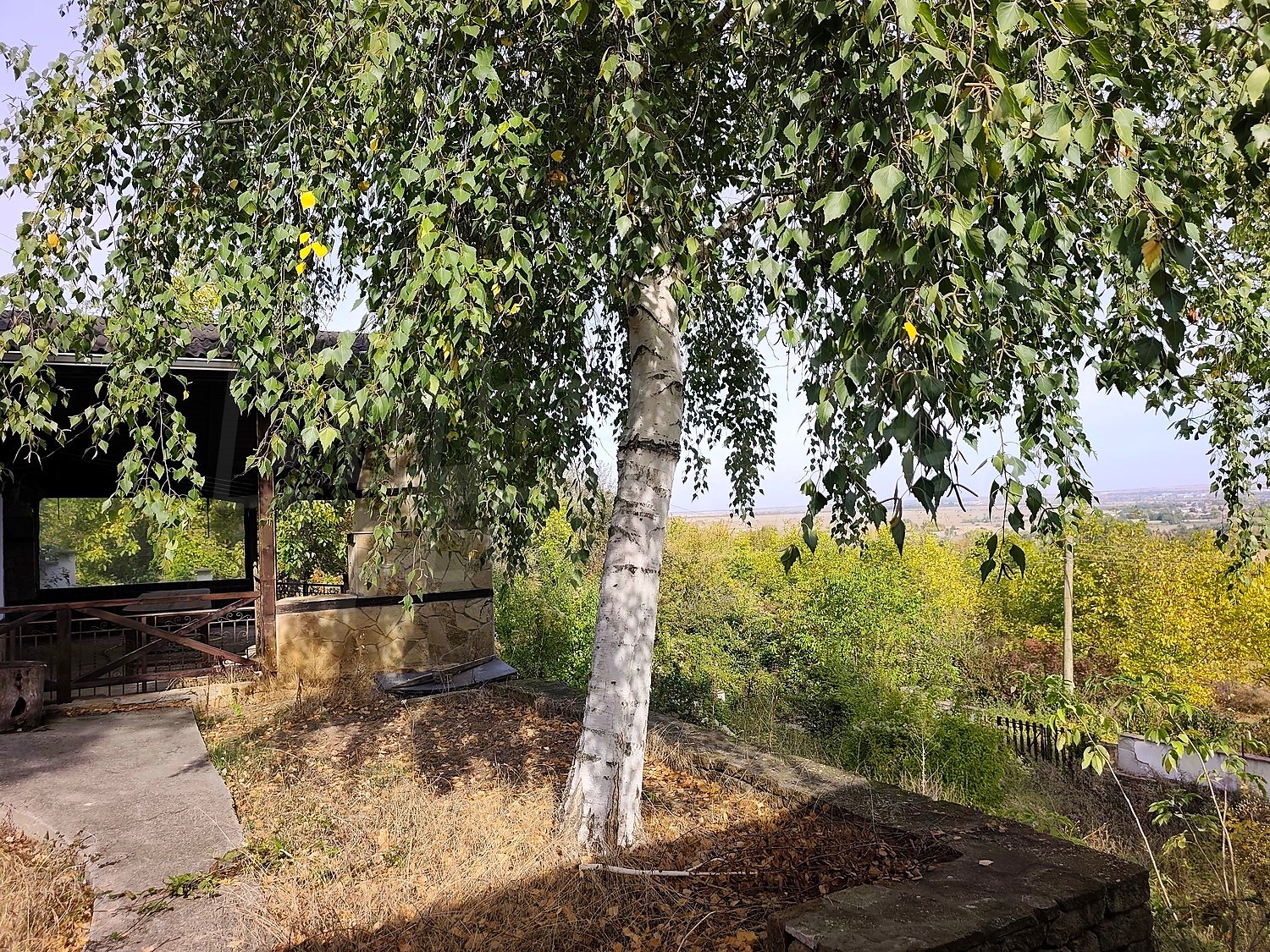 outside, view from balcony, garden