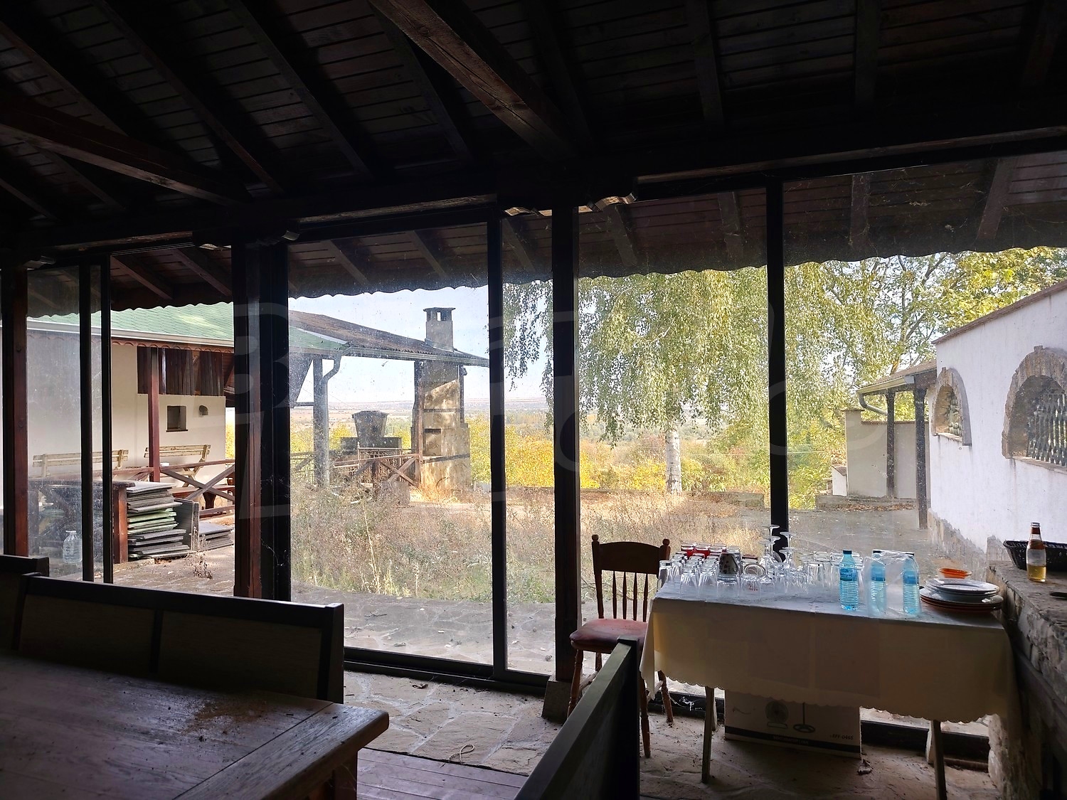 inside, view from balcony, furnished