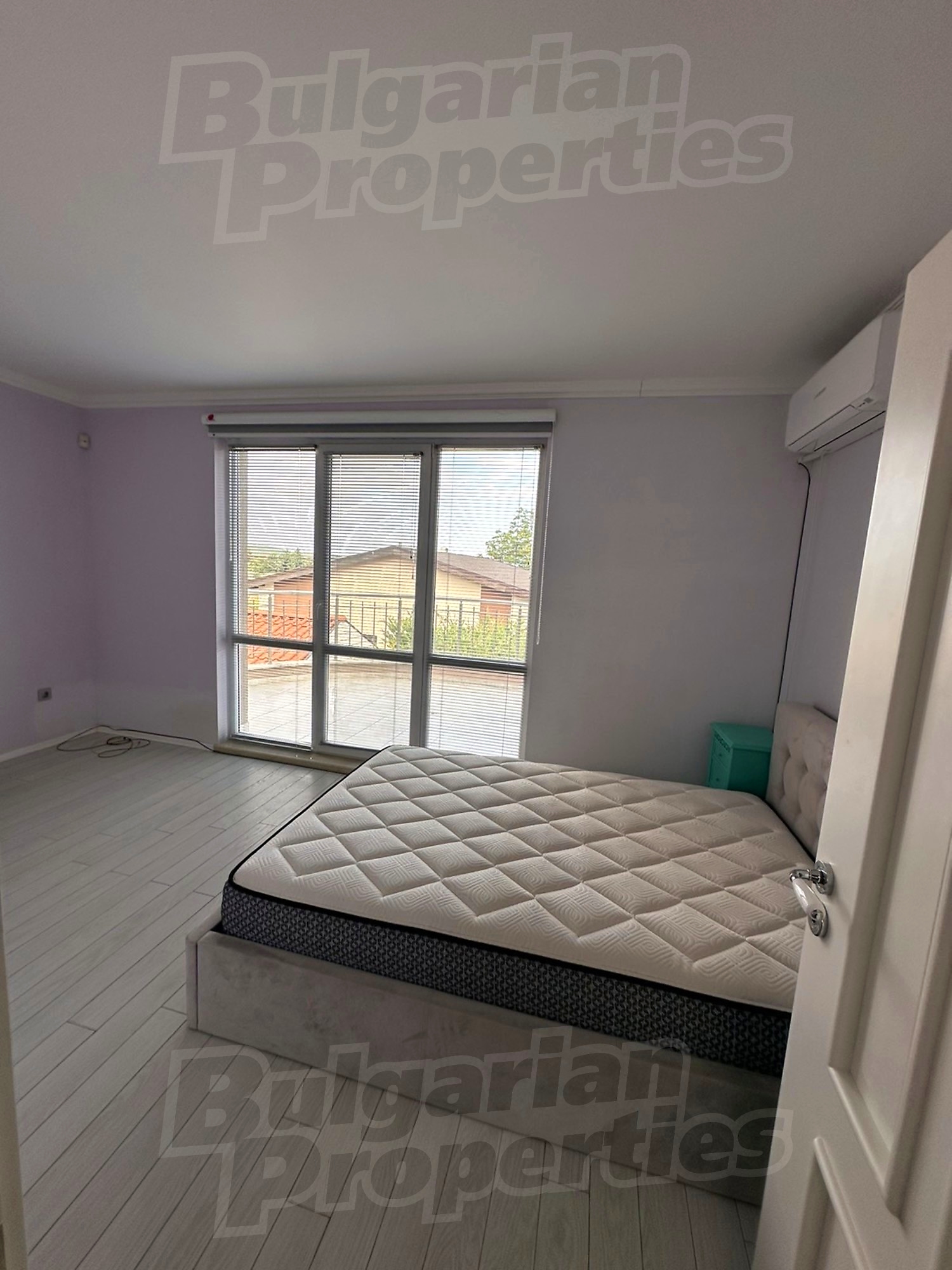 inside, bedroom, view from balcony, furnished