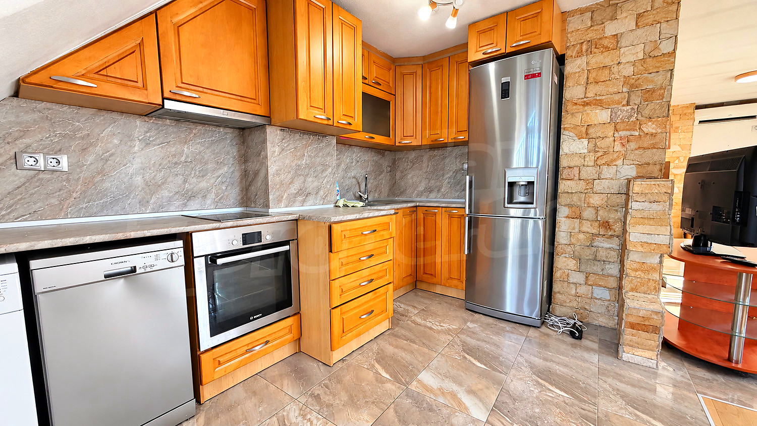 inside, kitchen, furnished