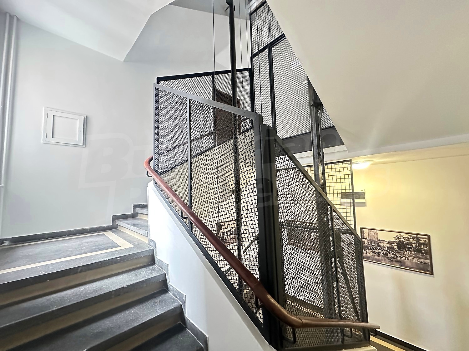 stairs, inside building entrance