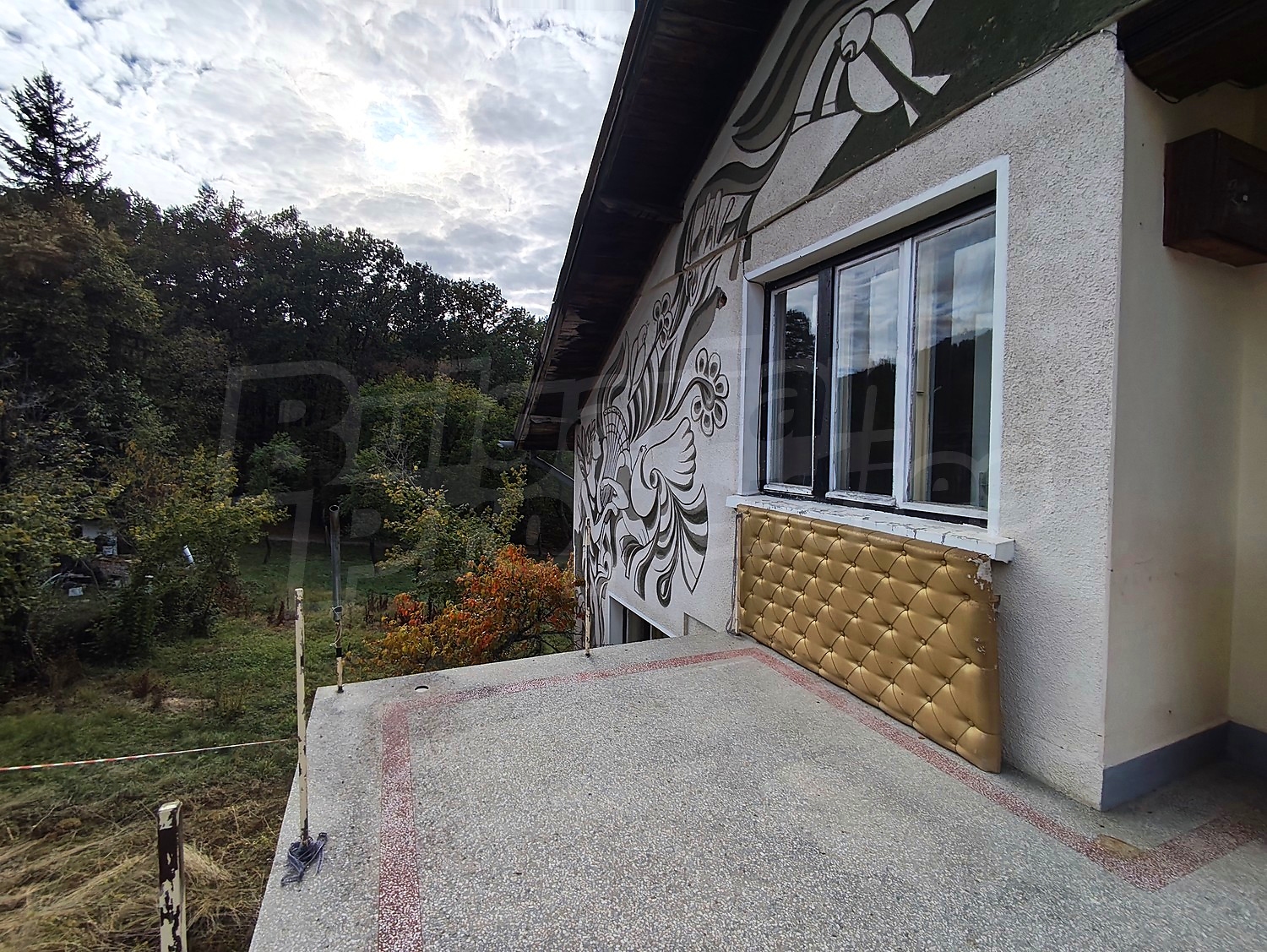 outside, facade, garden, view from balcony