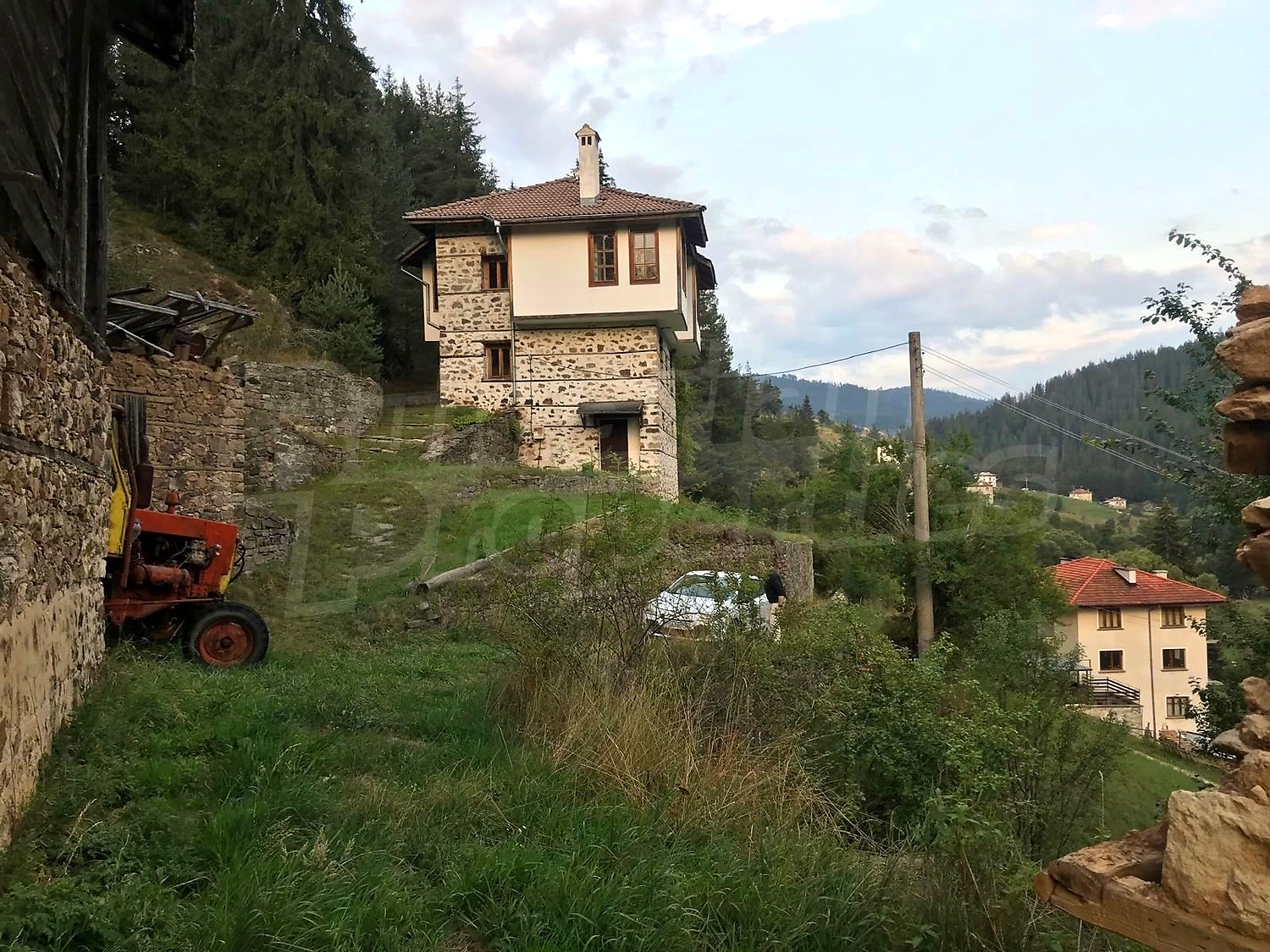 outside, facade, garden, mountain, green area