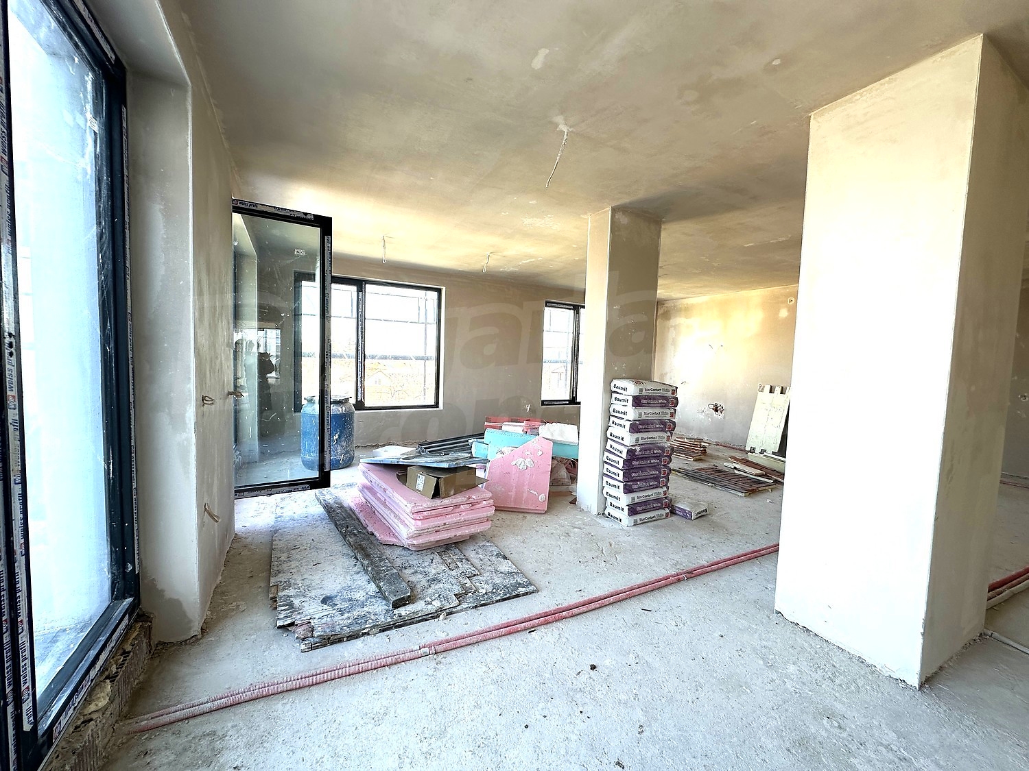 inside, unfurnished