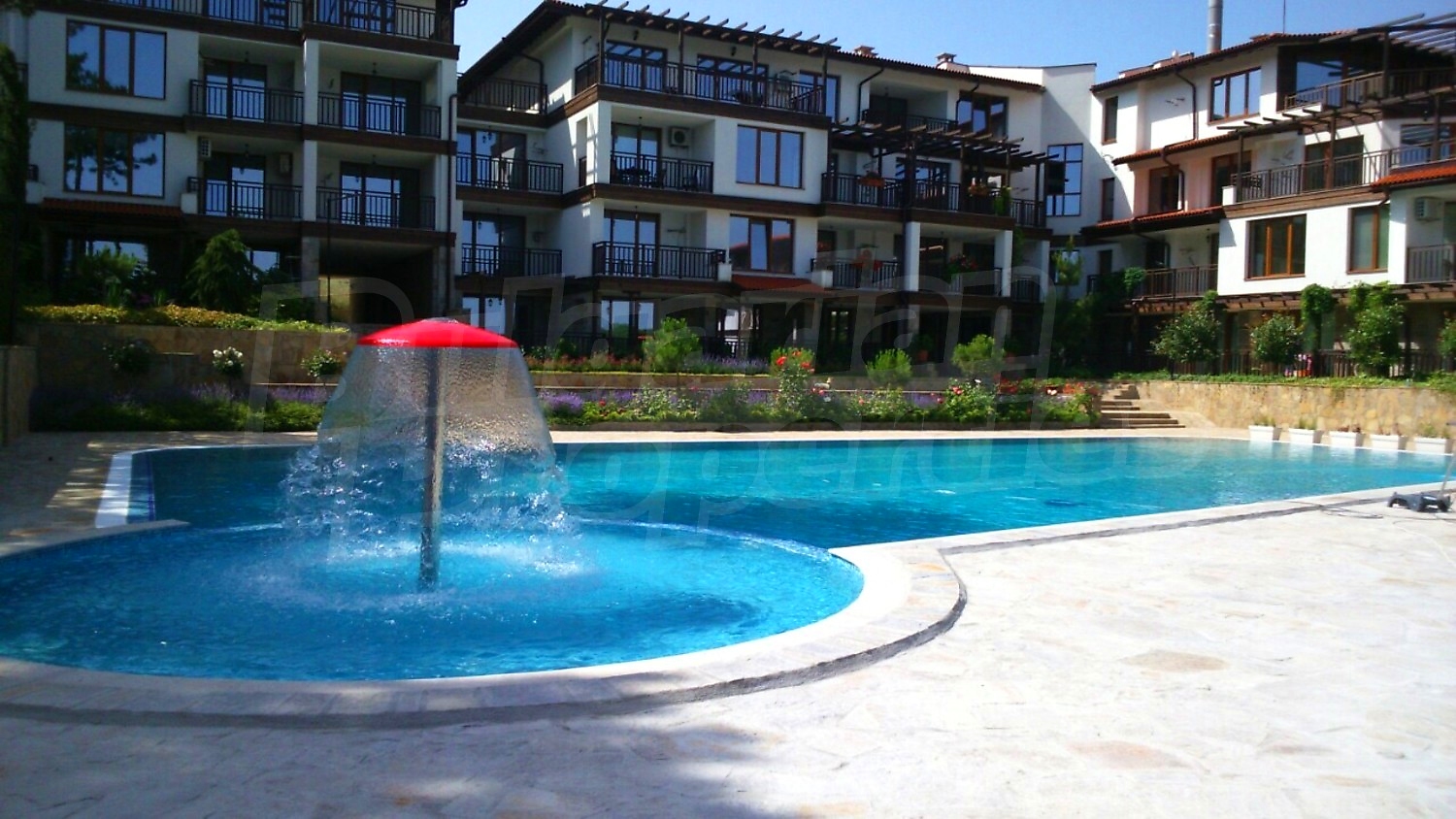 outside, pool, facade, garden