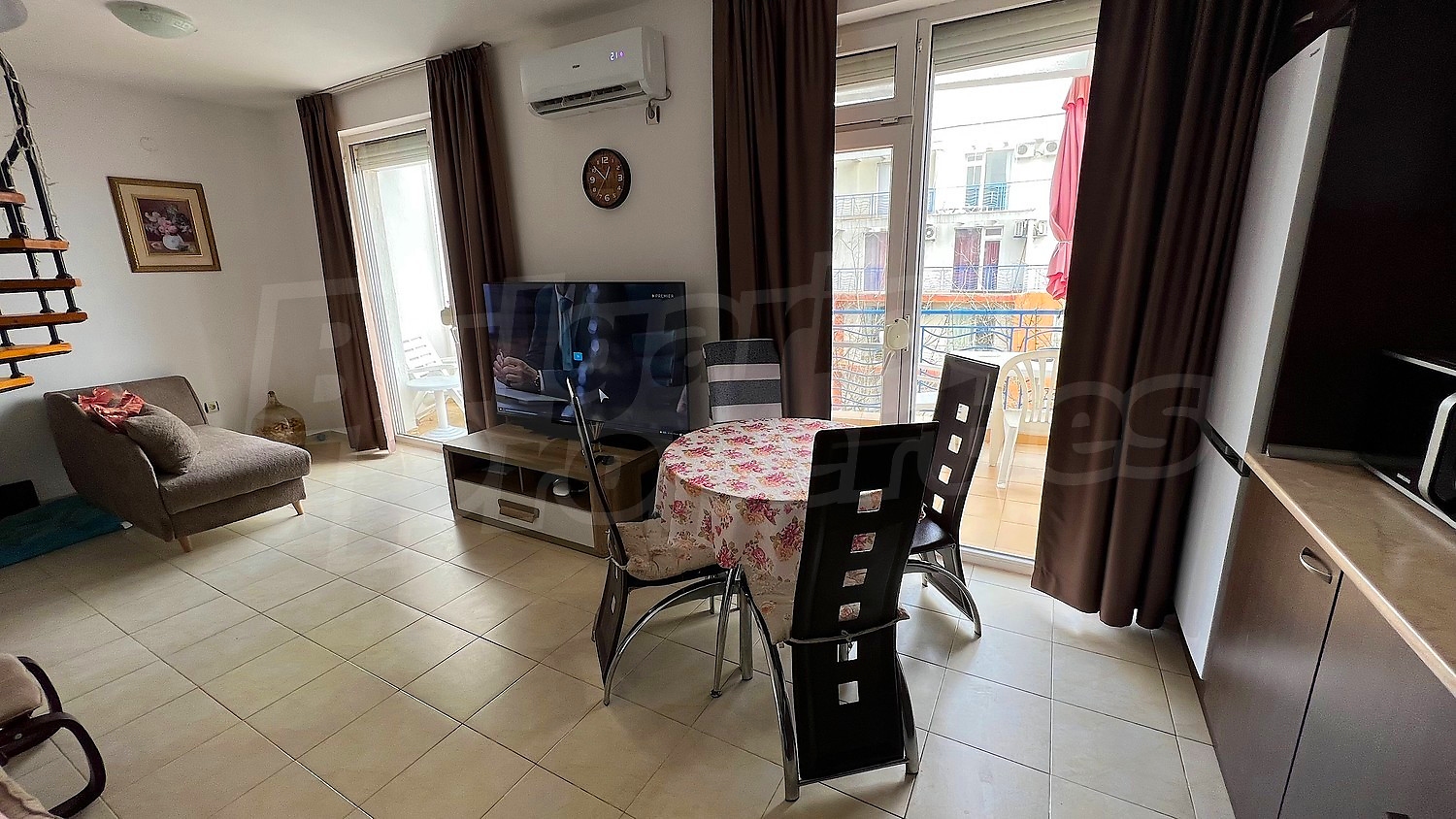 inside, living room, balcony, furnished