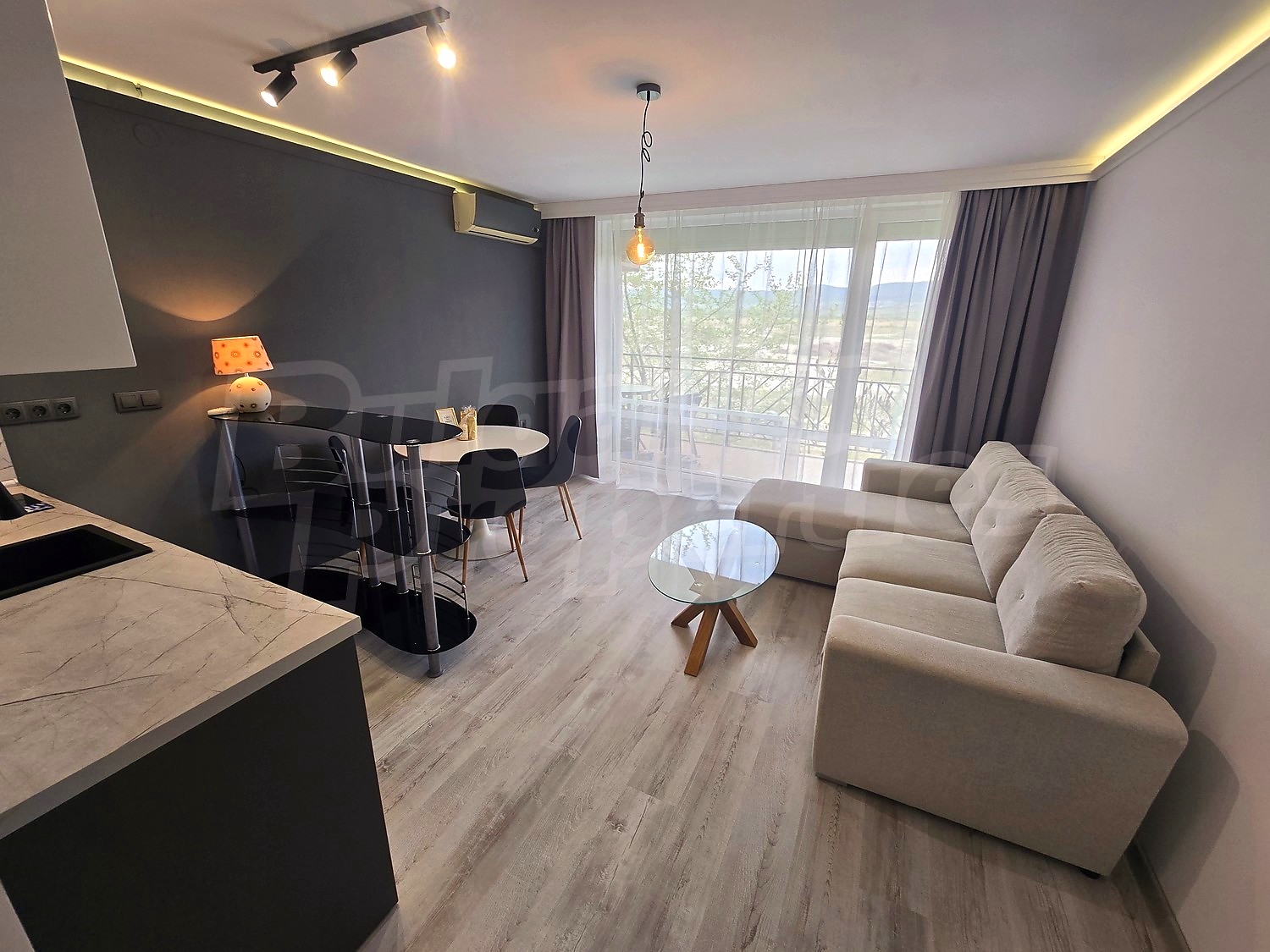 inside, living room, furnished, balcony