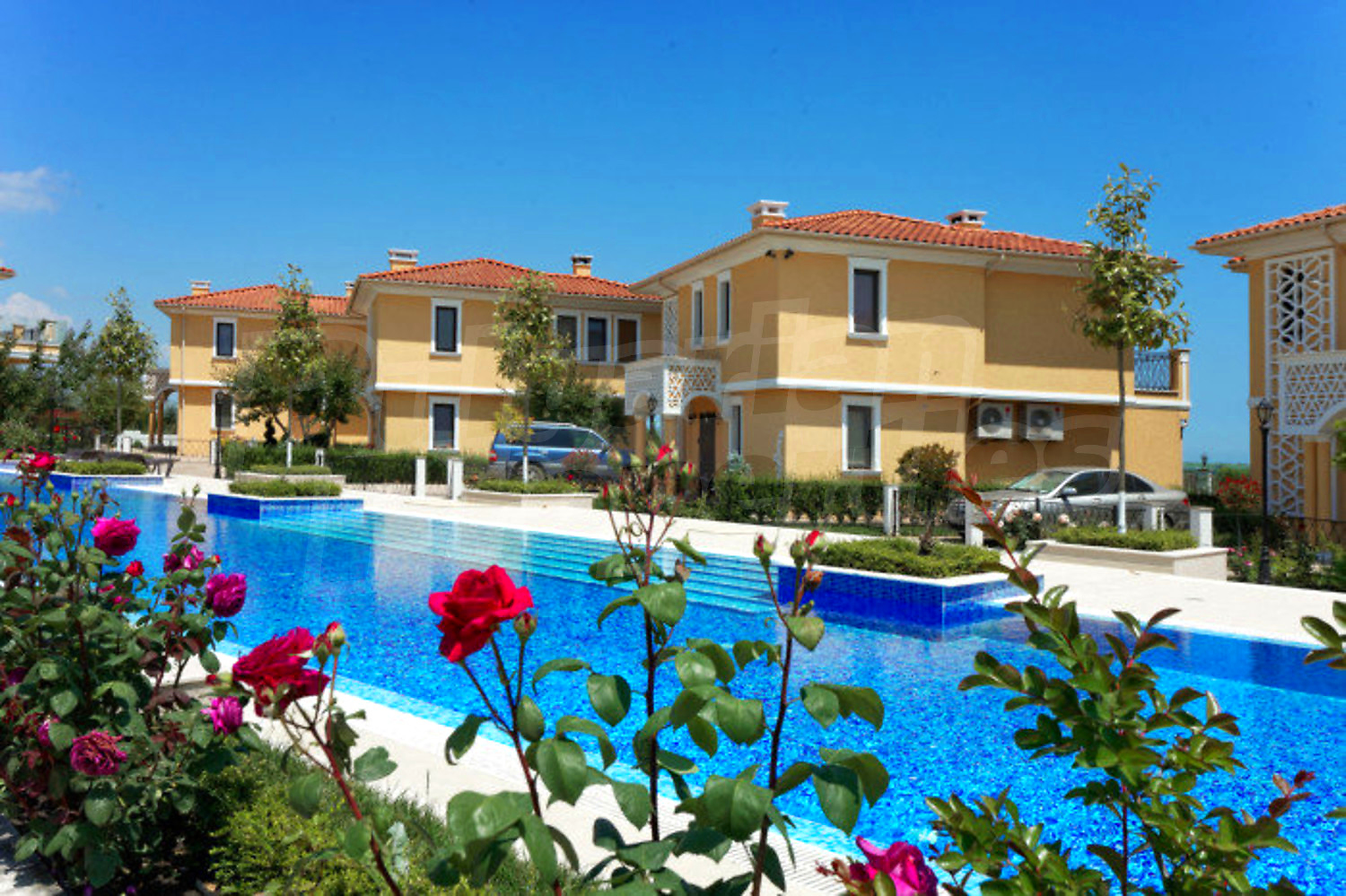 outside, pool, garden, facade