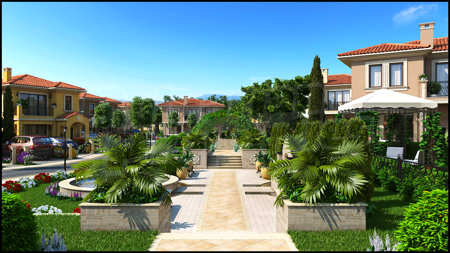 outside, garden, green area