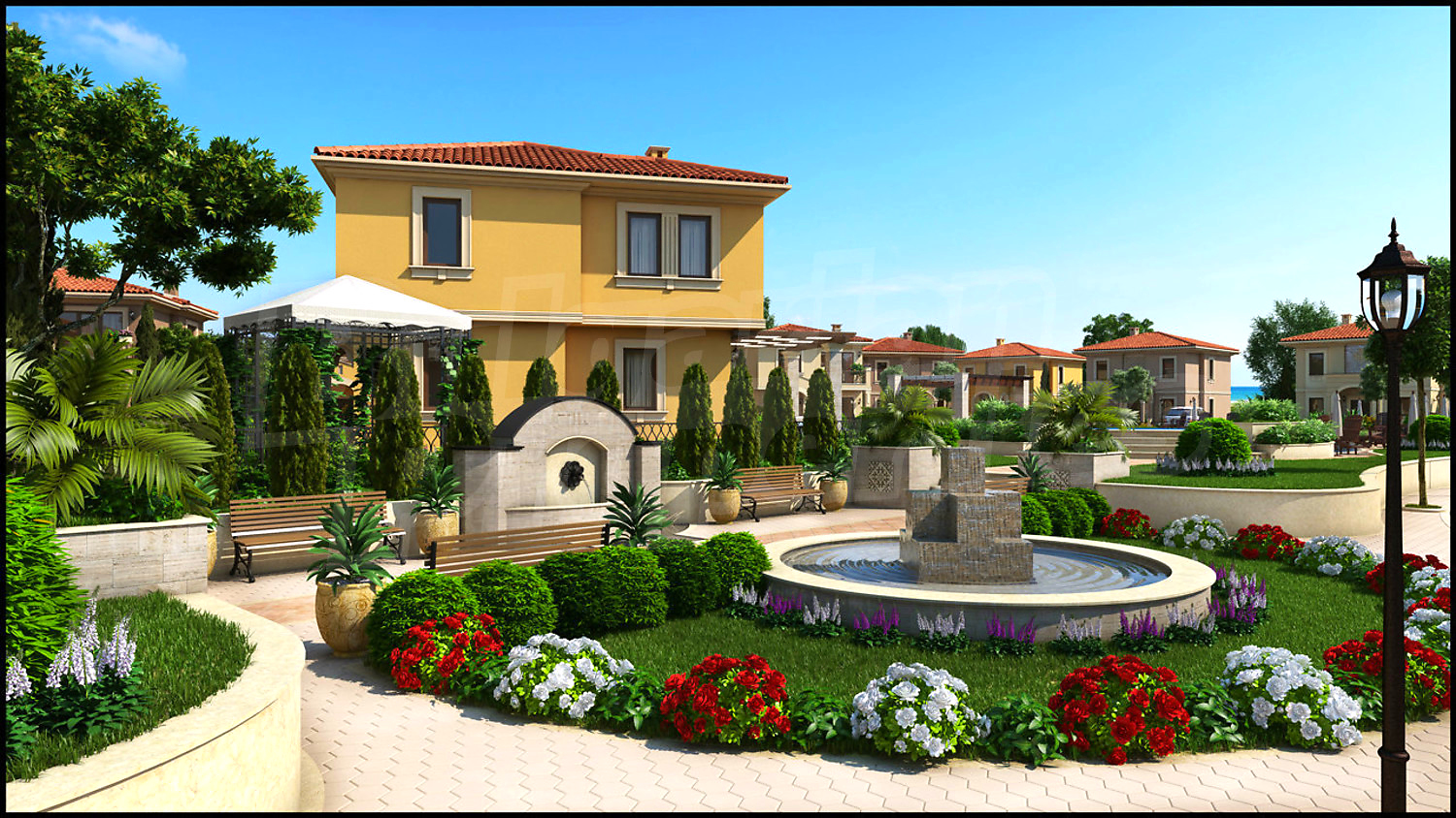 outside, garden, facade, green area