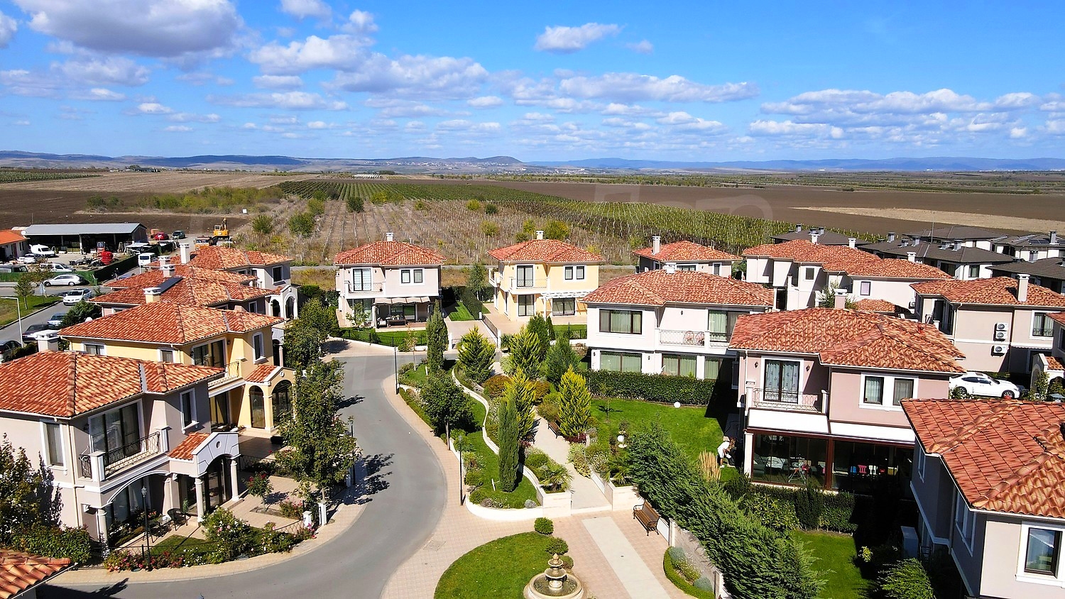 outside, facade, view from balcony, garden