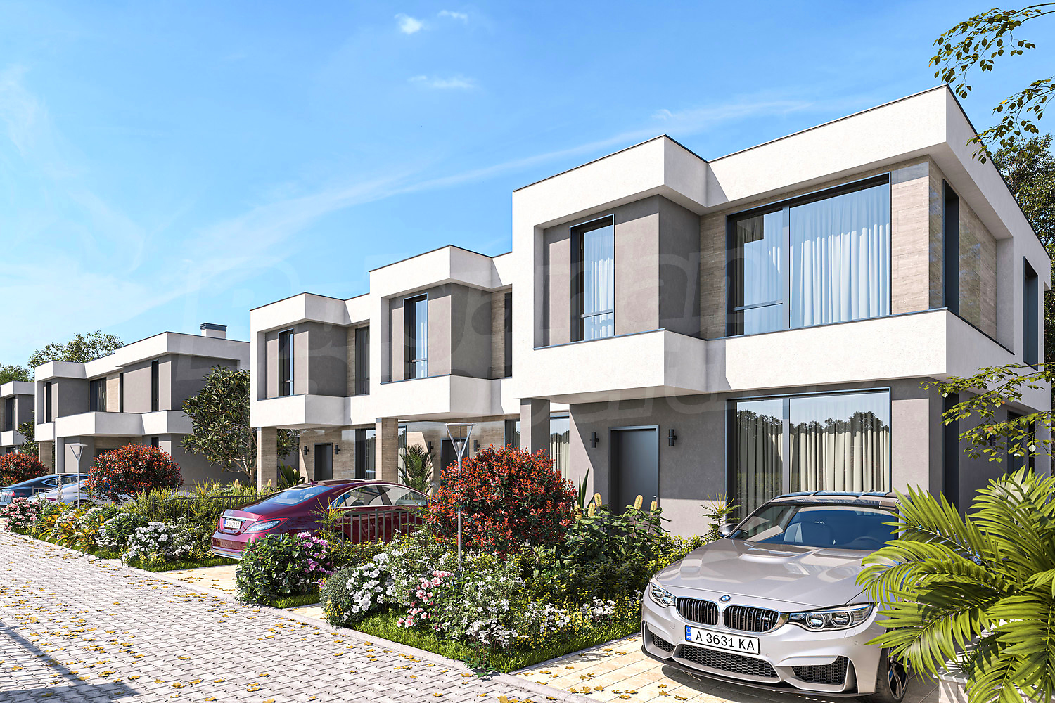 facade, garden, parking, outside