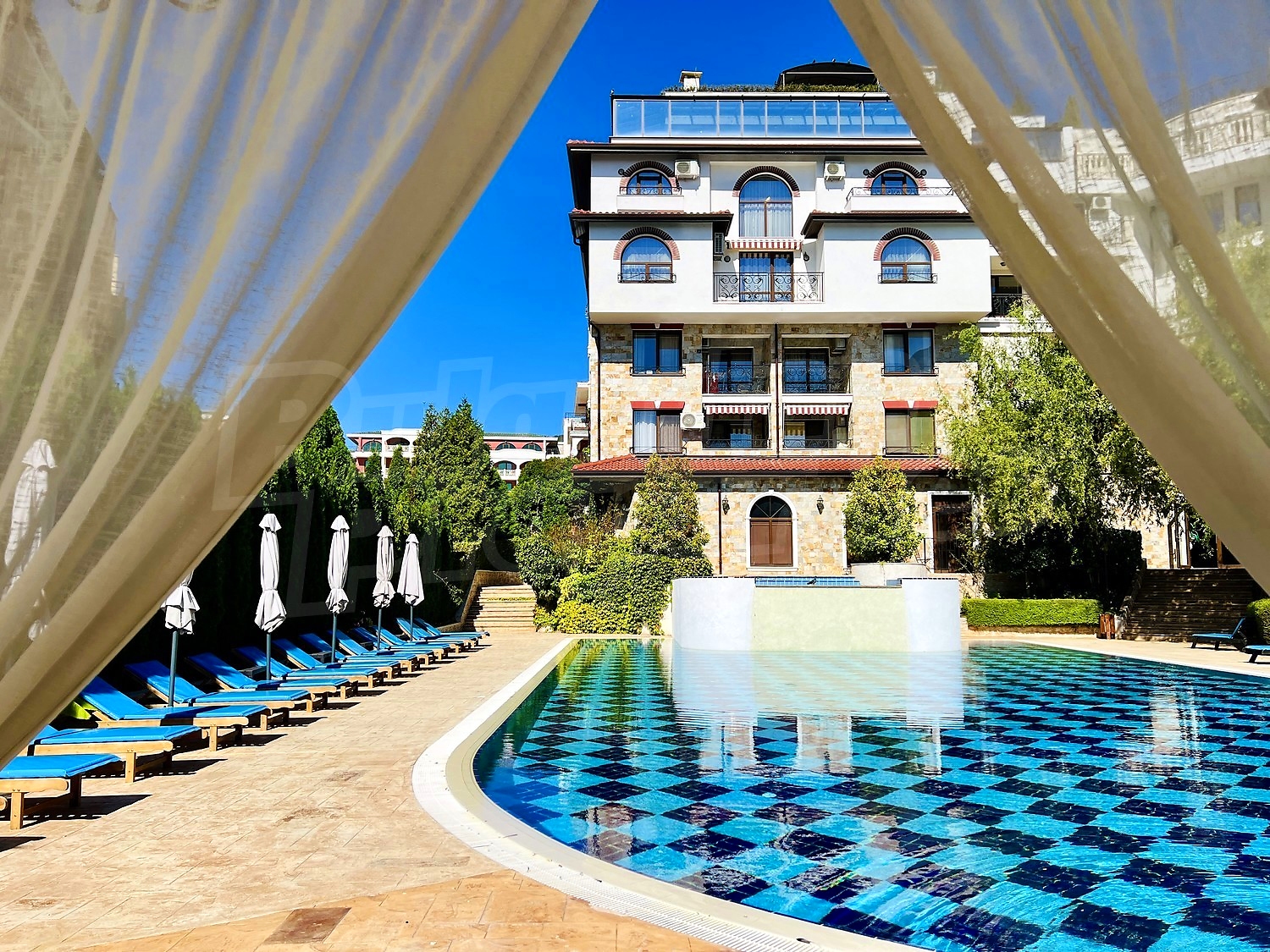 outside, pool, facade